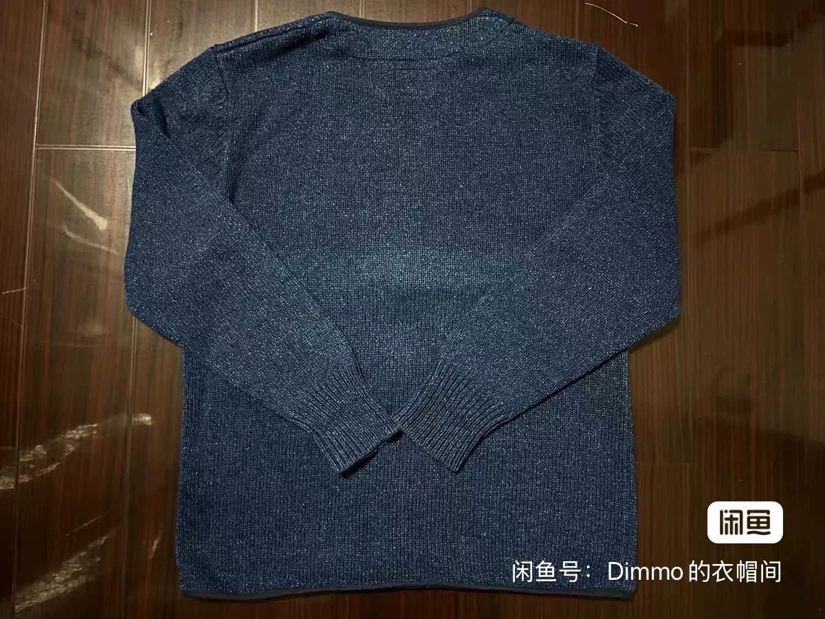 Neighborhood Indigo Knit Zip Cardigan