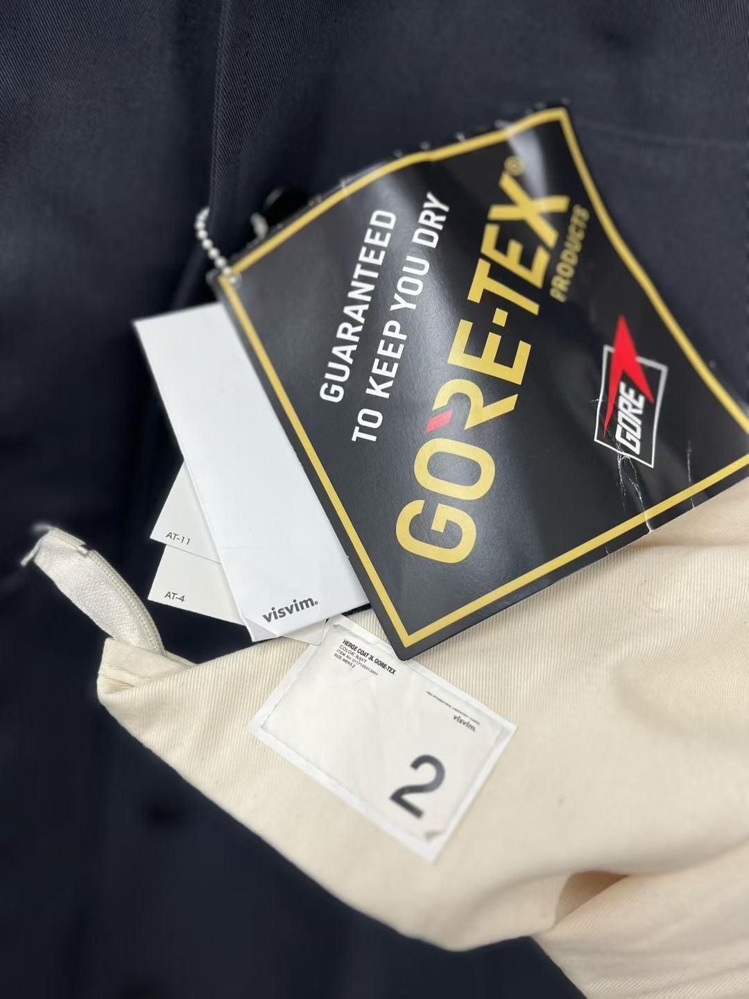 VISVIM Herge Coat 3L GORE-TEX Navy Size 2