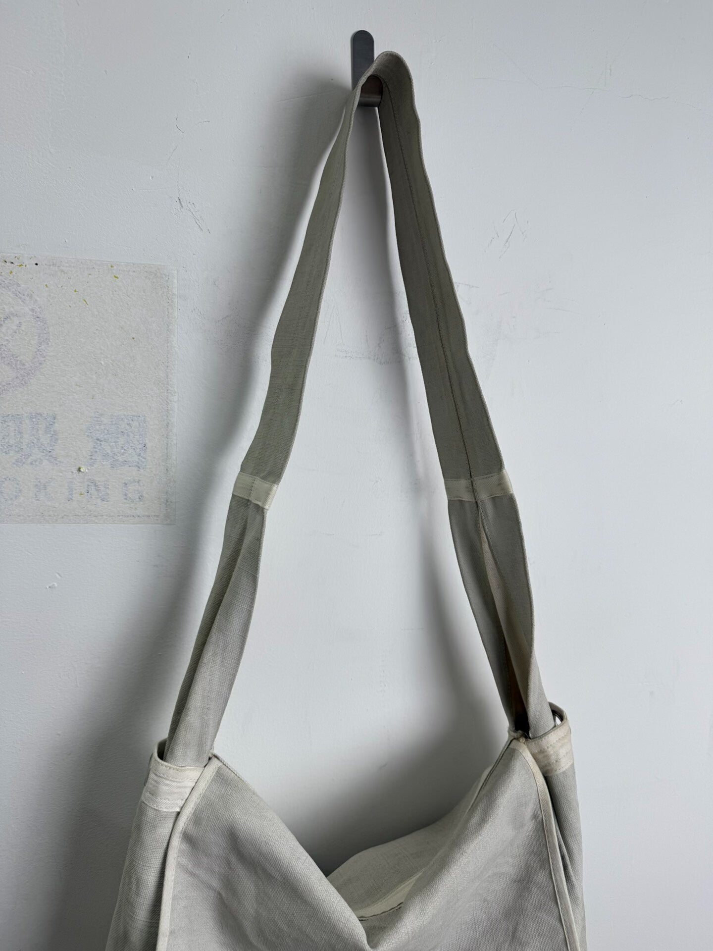 vintage dries van noten 90s waxed denim bag