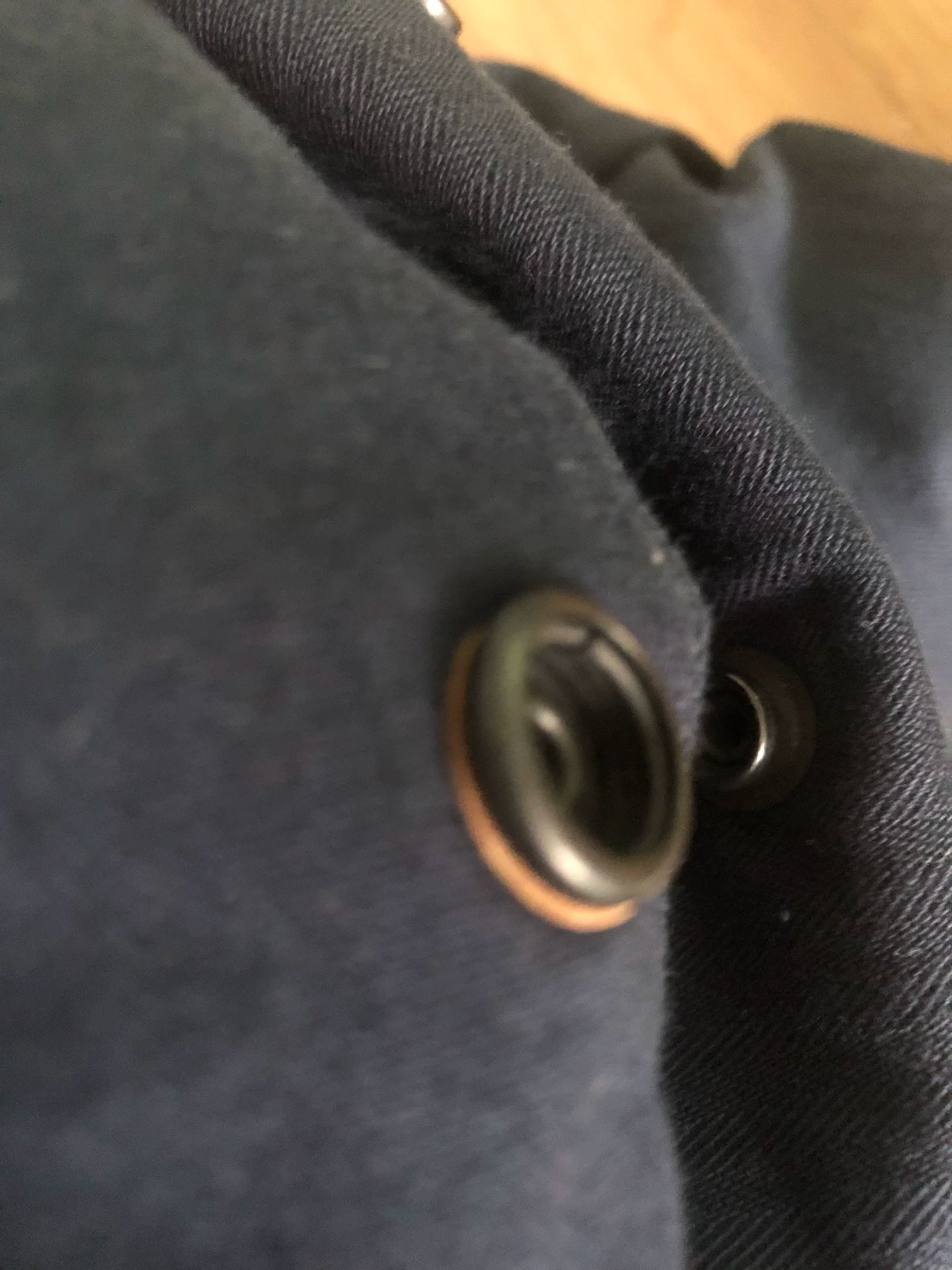 vintage blue work pants with unique details