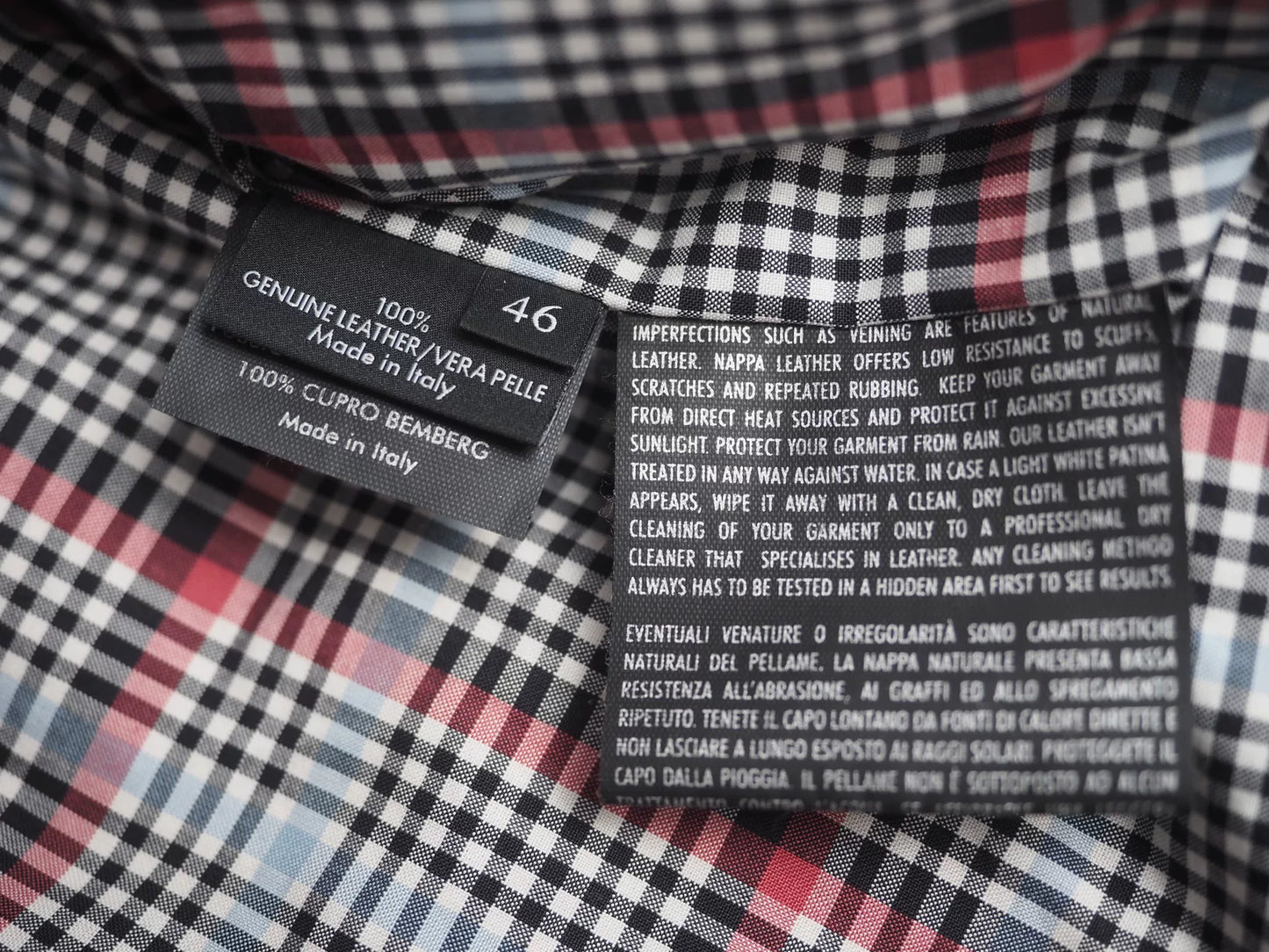 gucci double-breasted leather jacket in burgundy