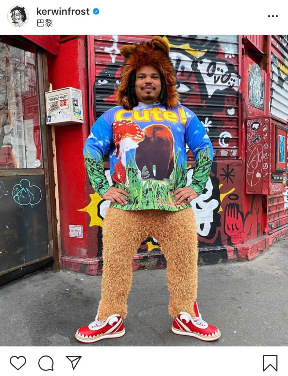cute print long sleeve shirt by walter van beirendonck
