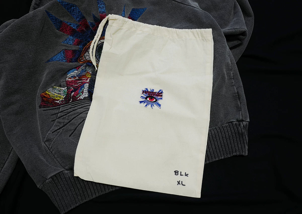 house of errors embroidered gray hoodie