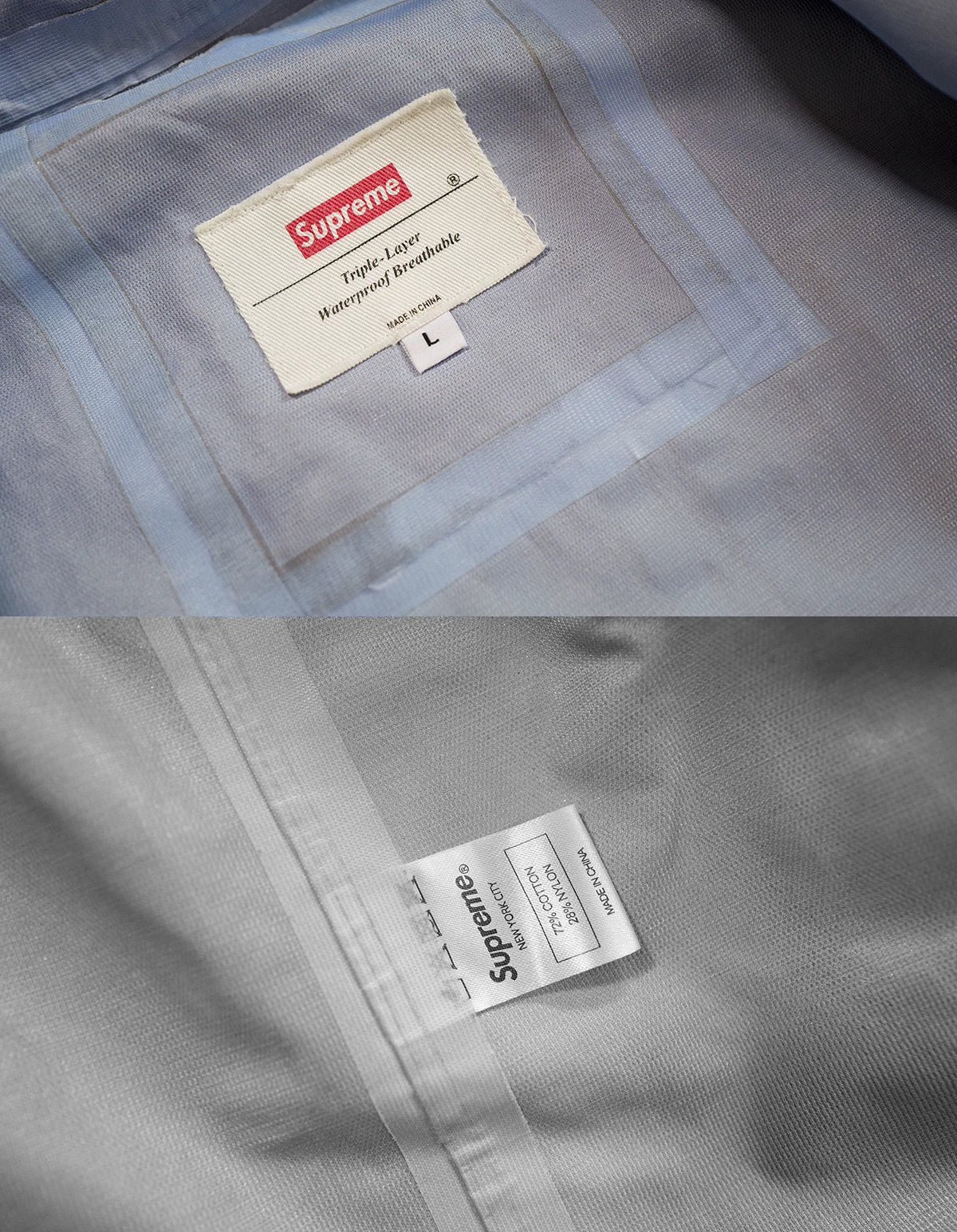 supreme taped seam fishtail parka