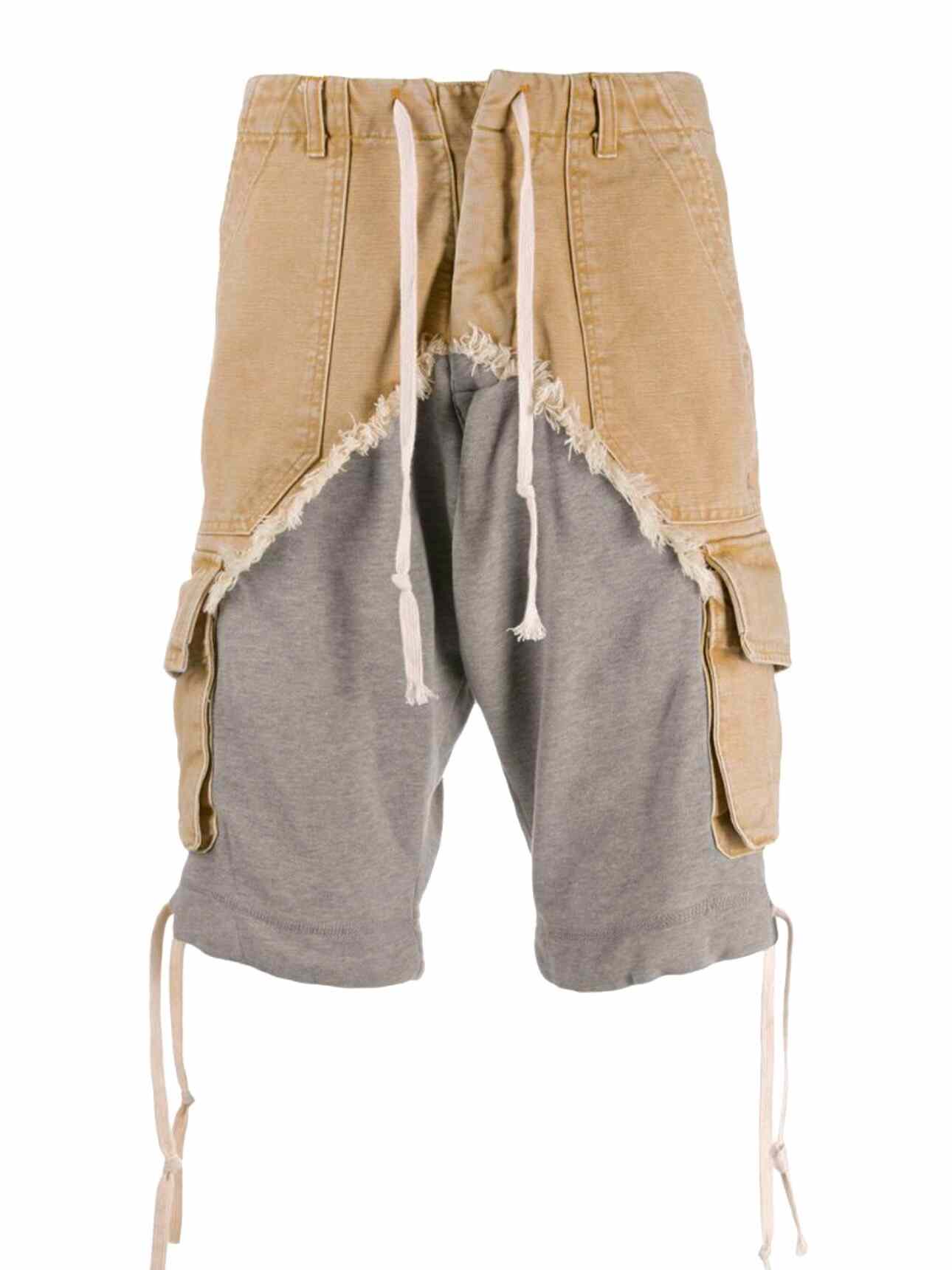 Greg Lauren Distressed Cargo Shorts