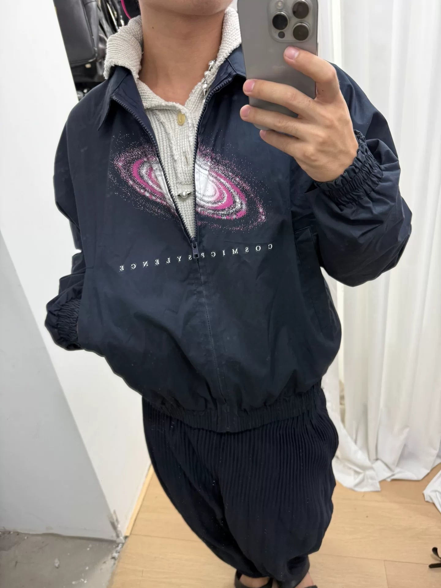 undercover galaxy print oversized jacket