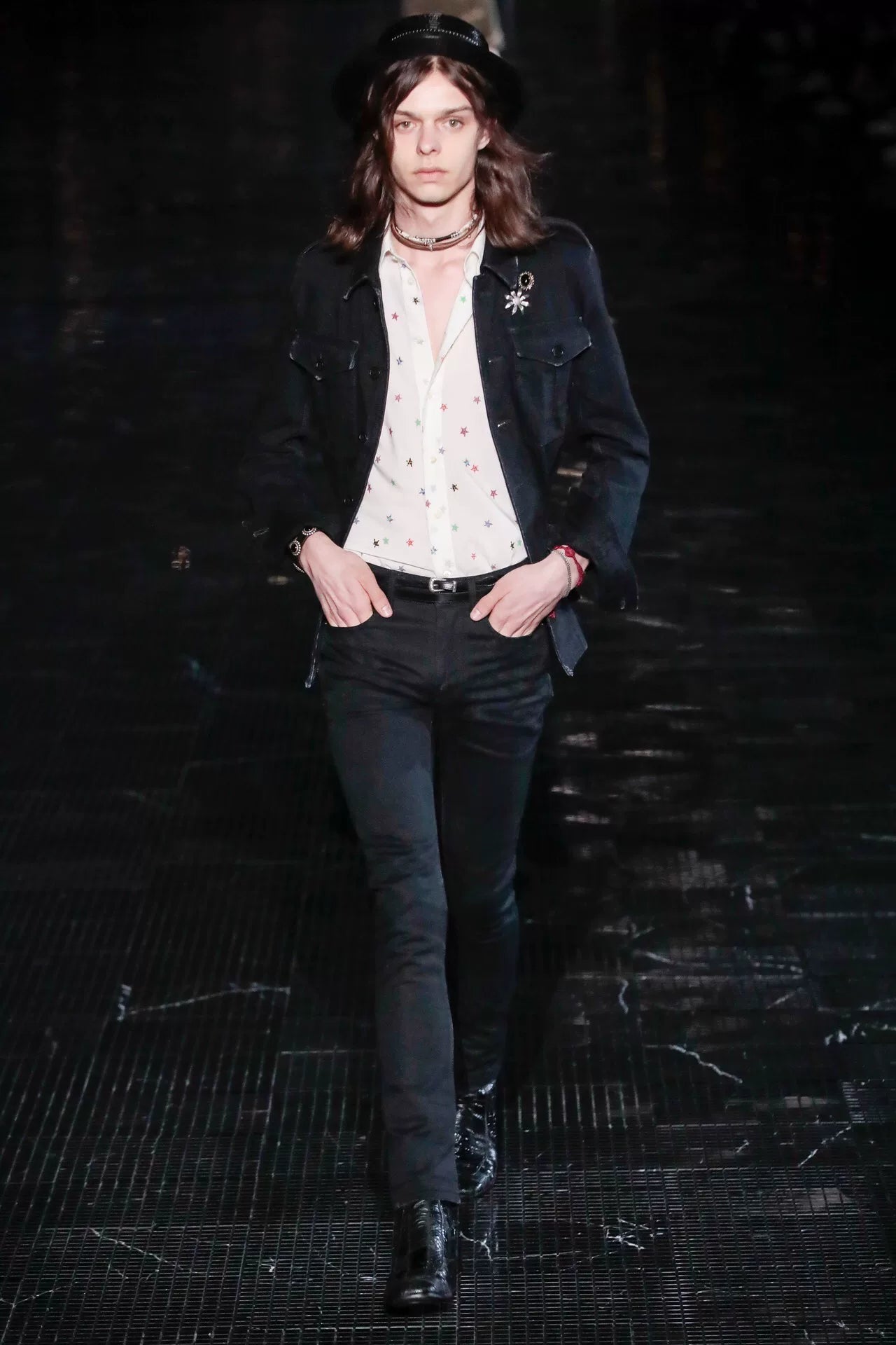 Saint Laurent Multicolor Star Print Shirt