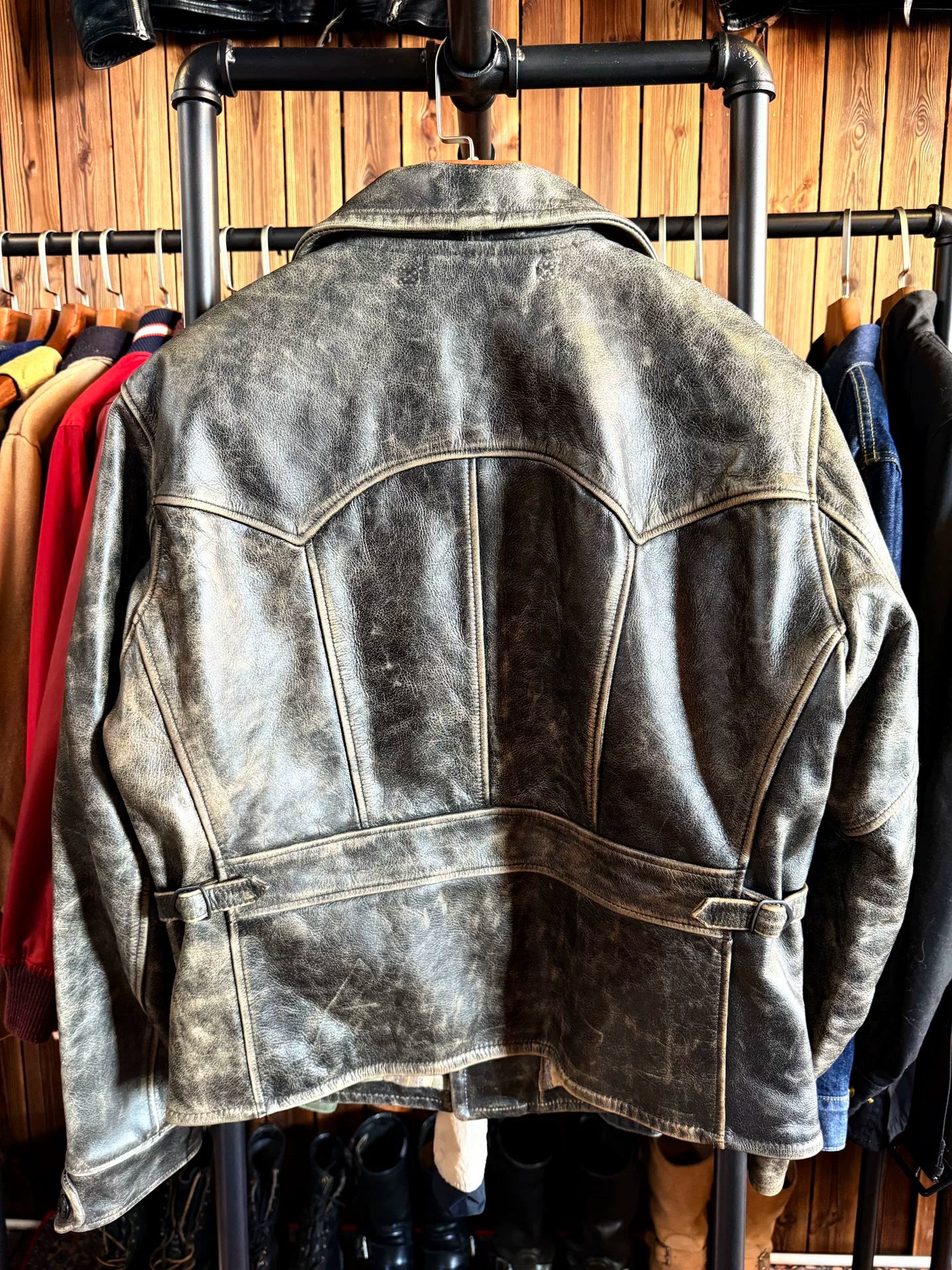 RRL Vintage Motorcycle Leather Jacket