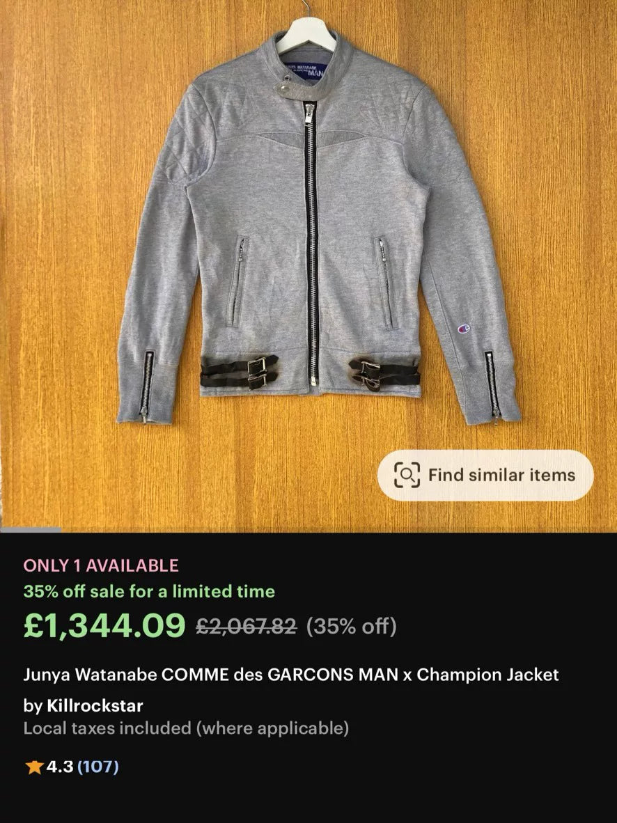 junya watanabe champion biker jacket