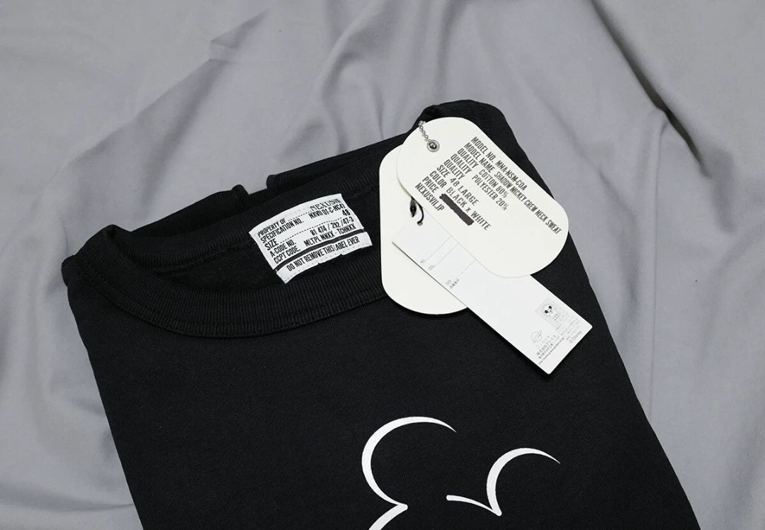 black mickey crew neck sweatshirt by nexusvii