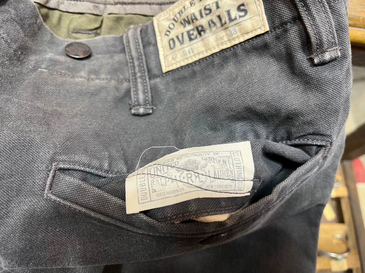rare rrl thick canvas work pants