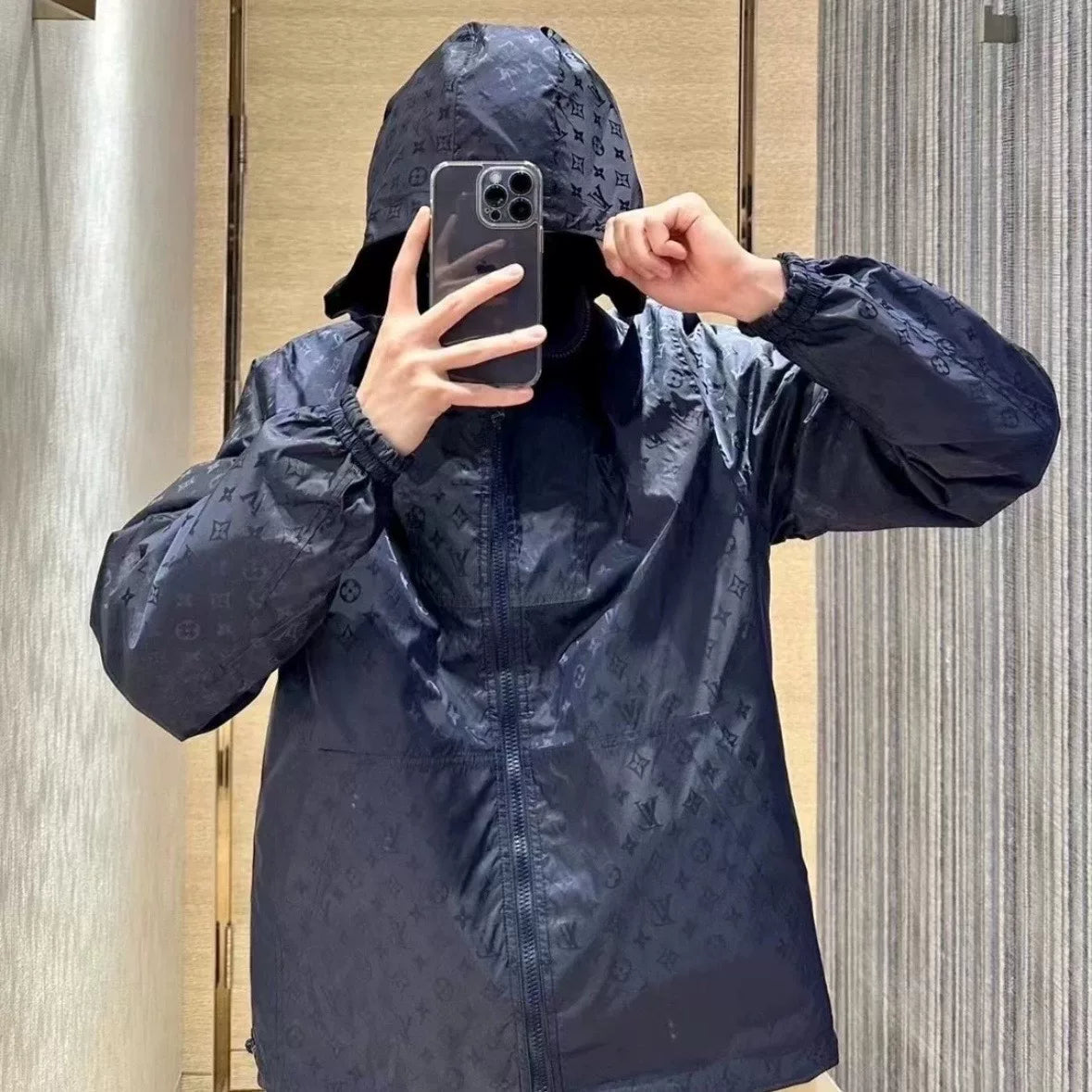 Louis Vuitton Reversible Windbreaker Jacket Size 52