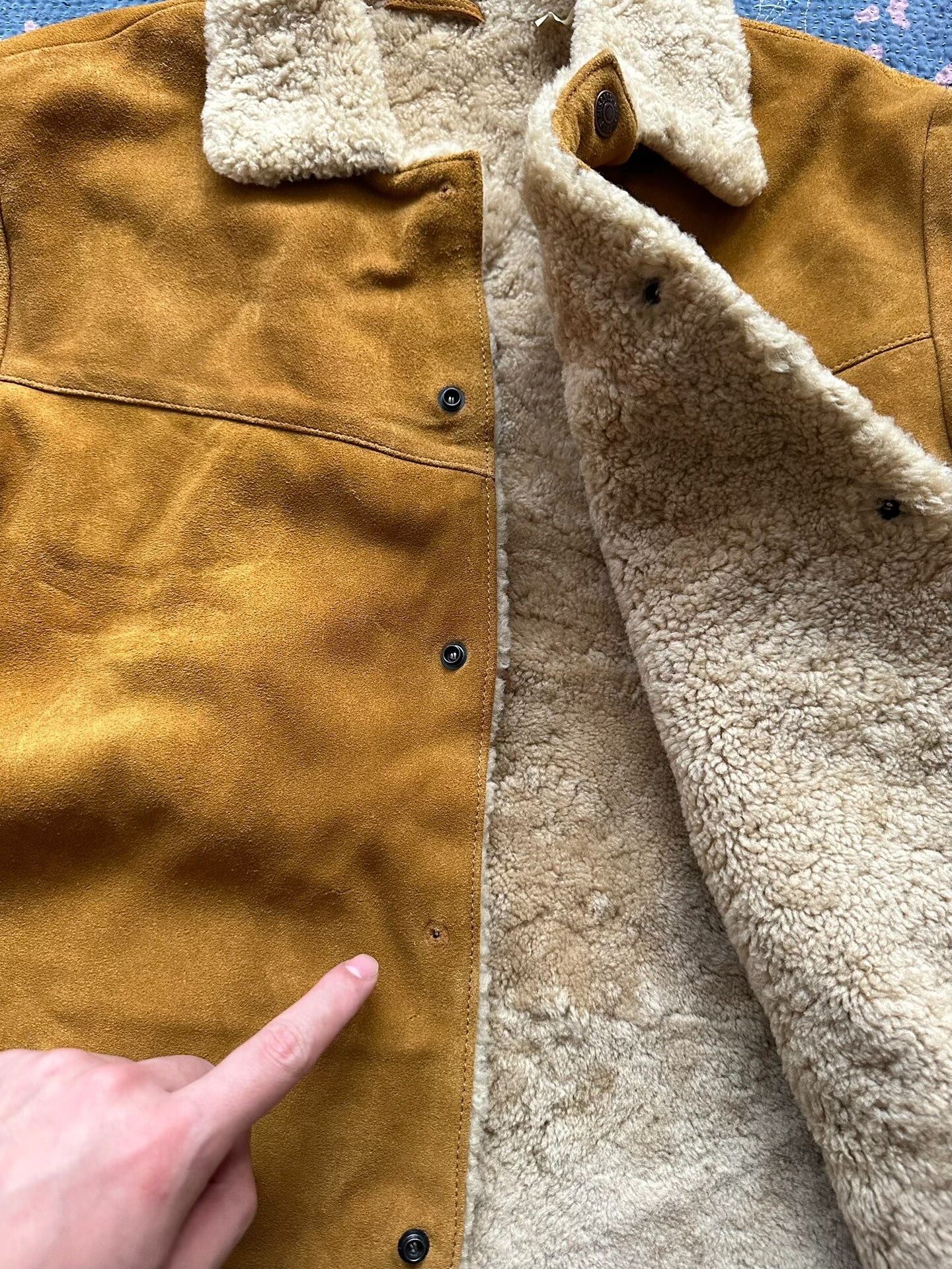 levis vintage suede shearling coat