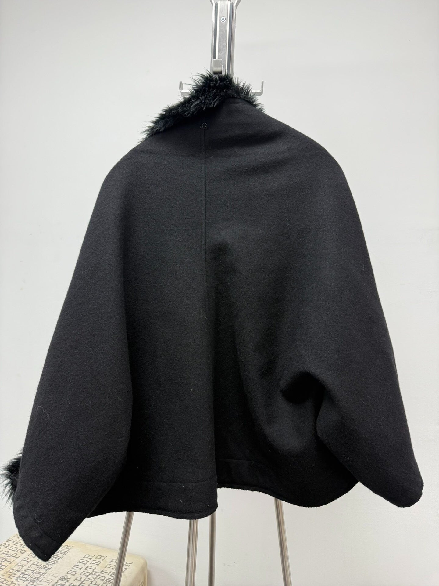 yohji yamamoto y's fur collar cape coat