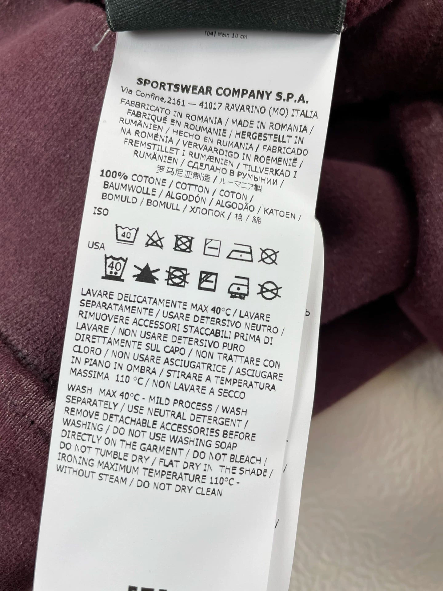 stone island purple frost effect sweatshirt