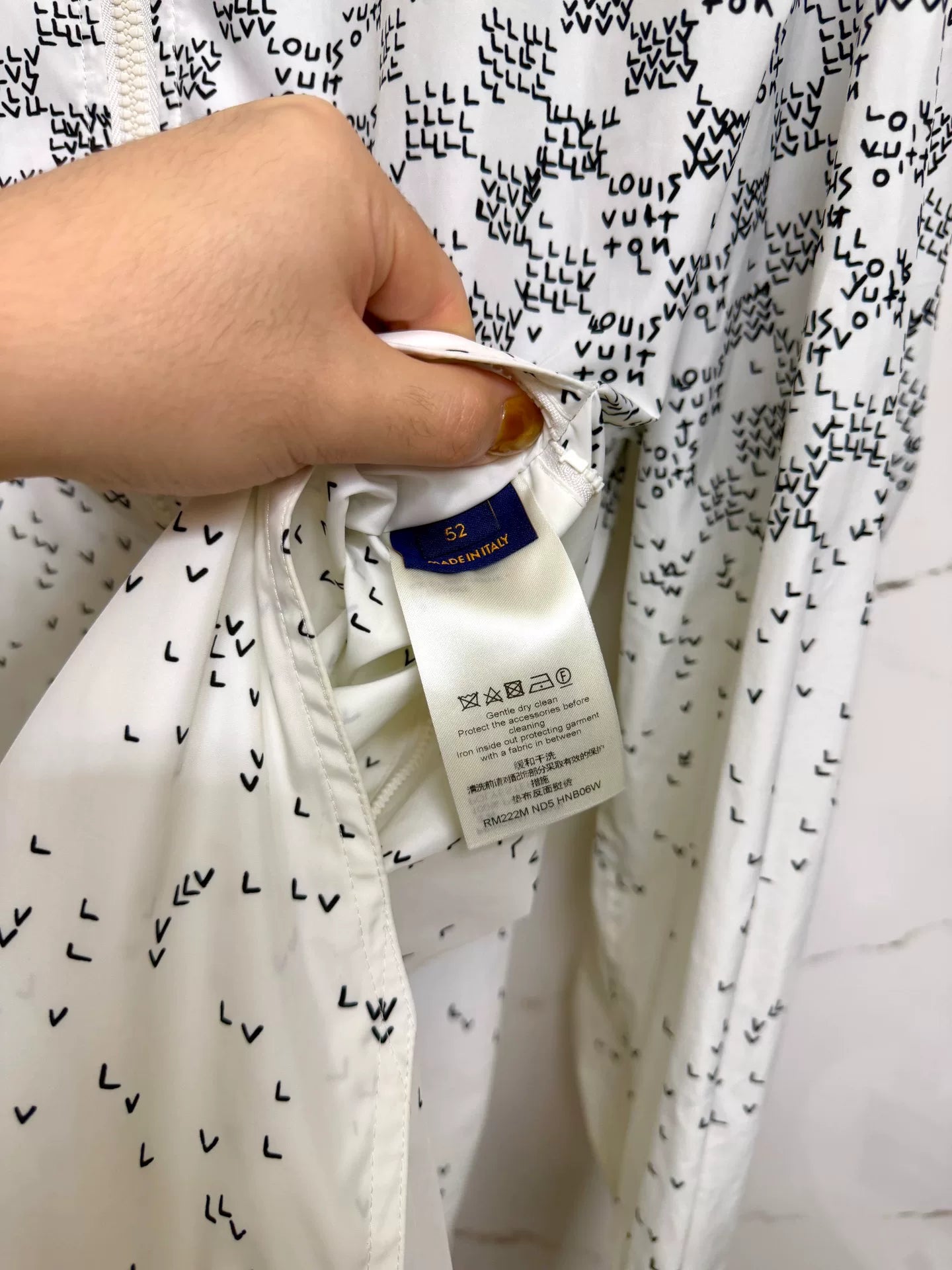 louis vuitton checkered logo windbreaker jacket