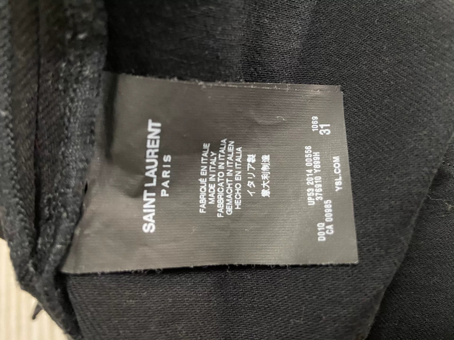 Saint Laurent Black Jeans Size 31