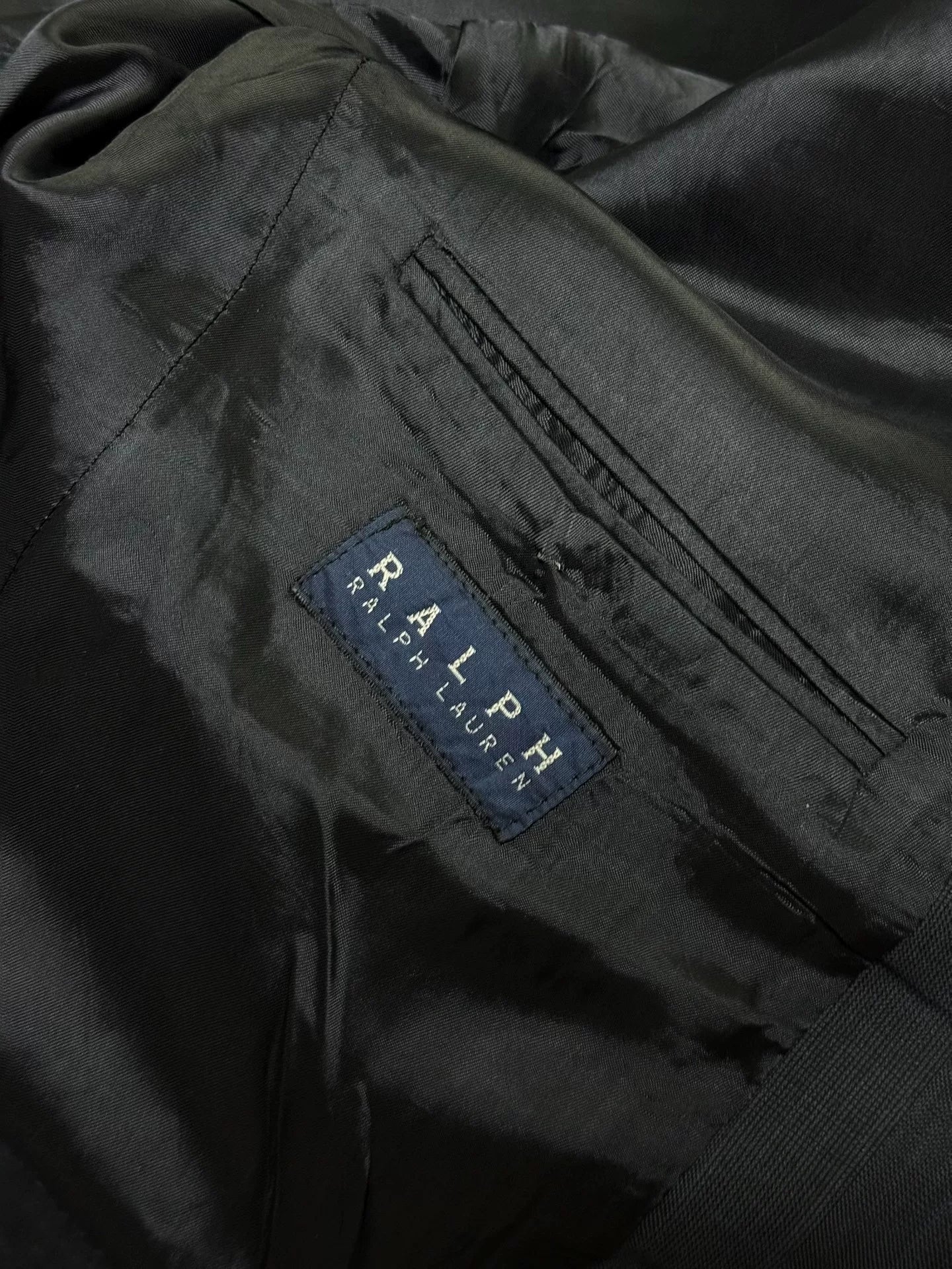 RALPH LAUREN Navy Stripe Casual Blazer
