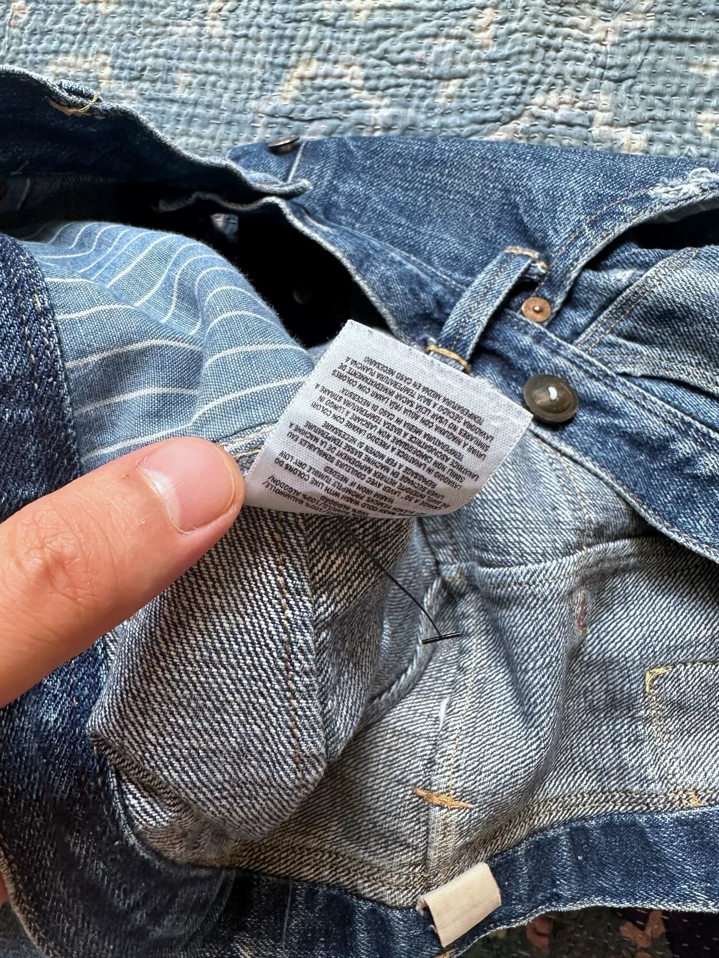 rrl distressed vintage denim pants