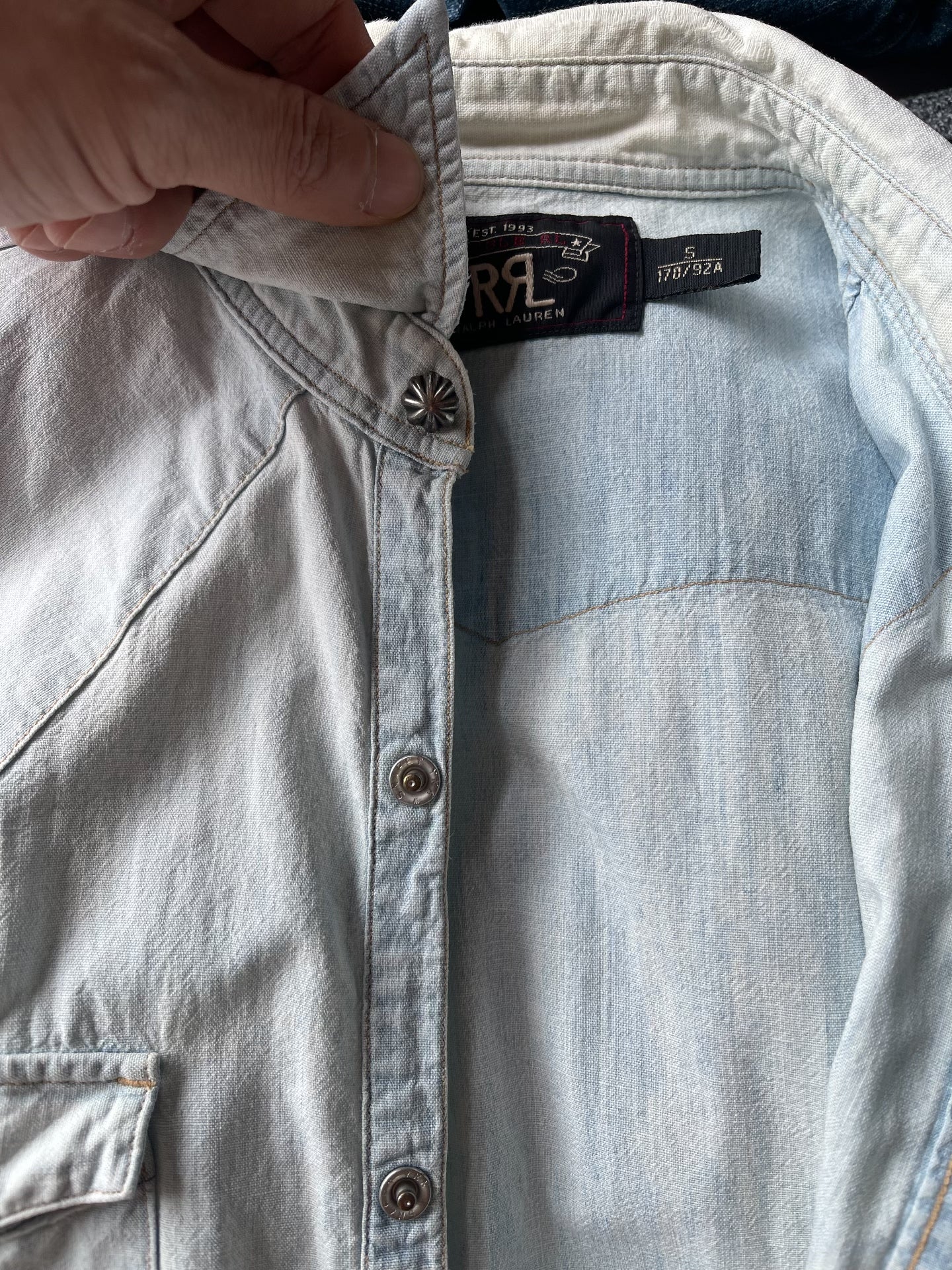 RRL Washed Blue Shirt