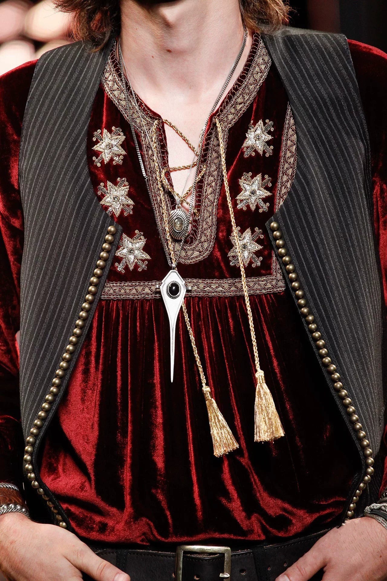 Saint Laurent Velvet Starburst Shirt