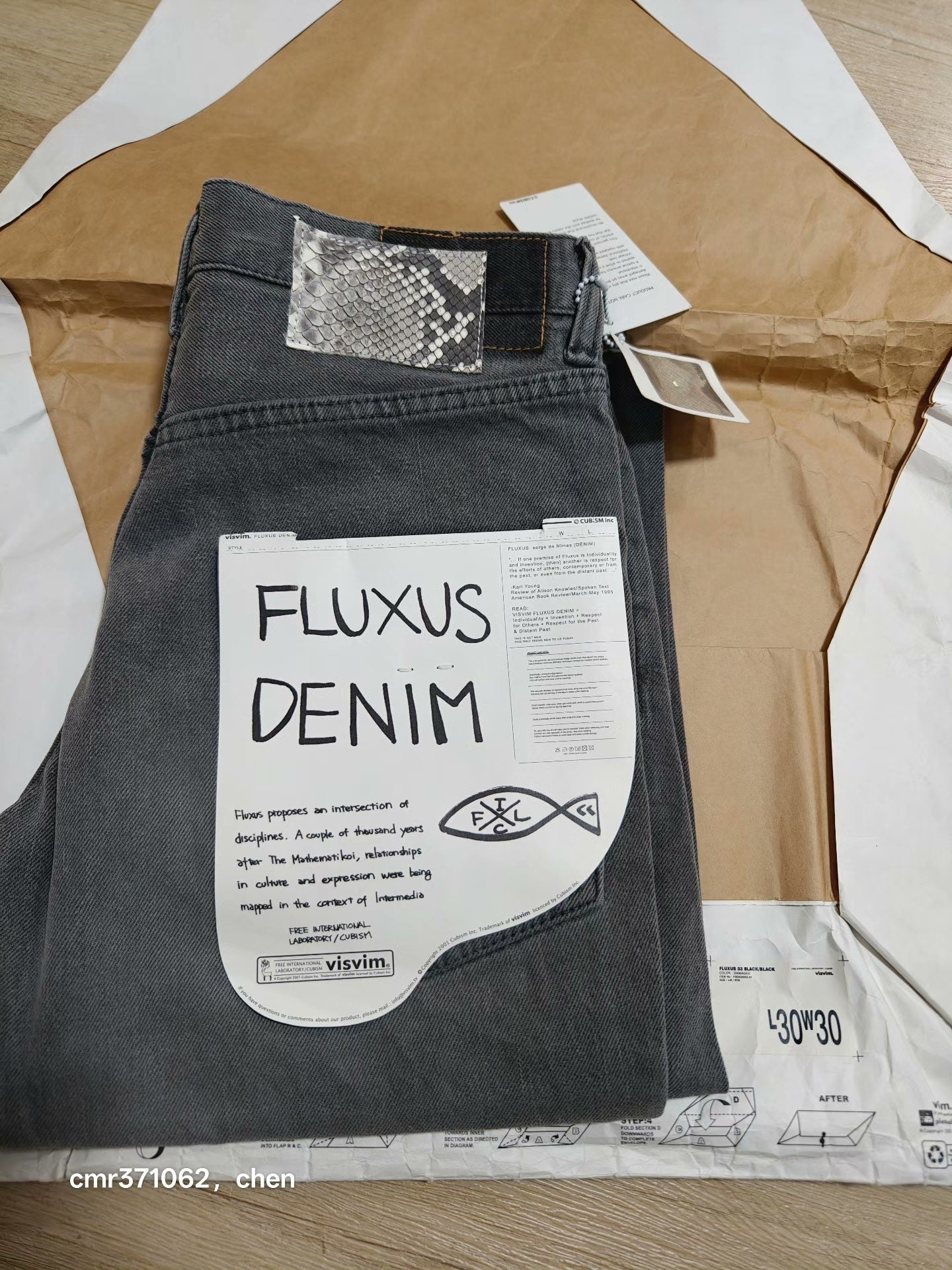 visvim fluxus 03 dmgd d1 black jeans