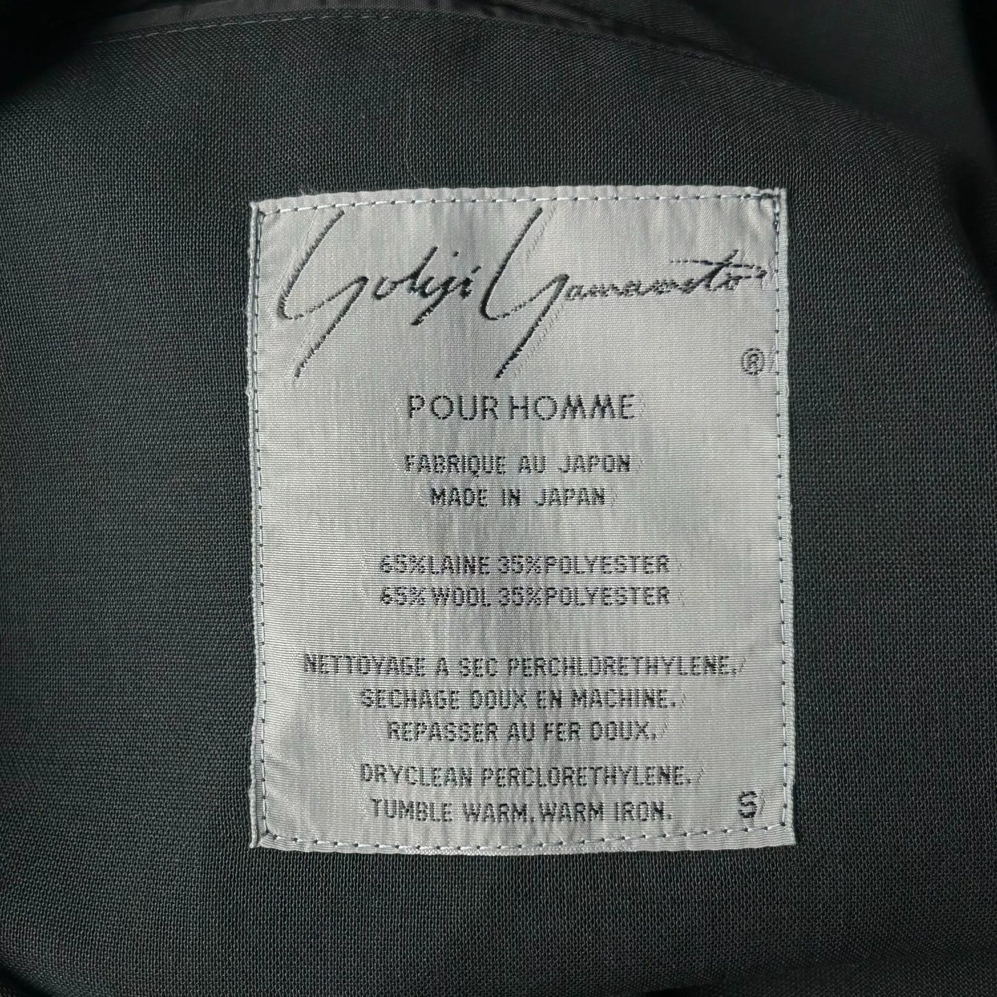 Yohji Yamamoto Black Blazer with Floral Detail