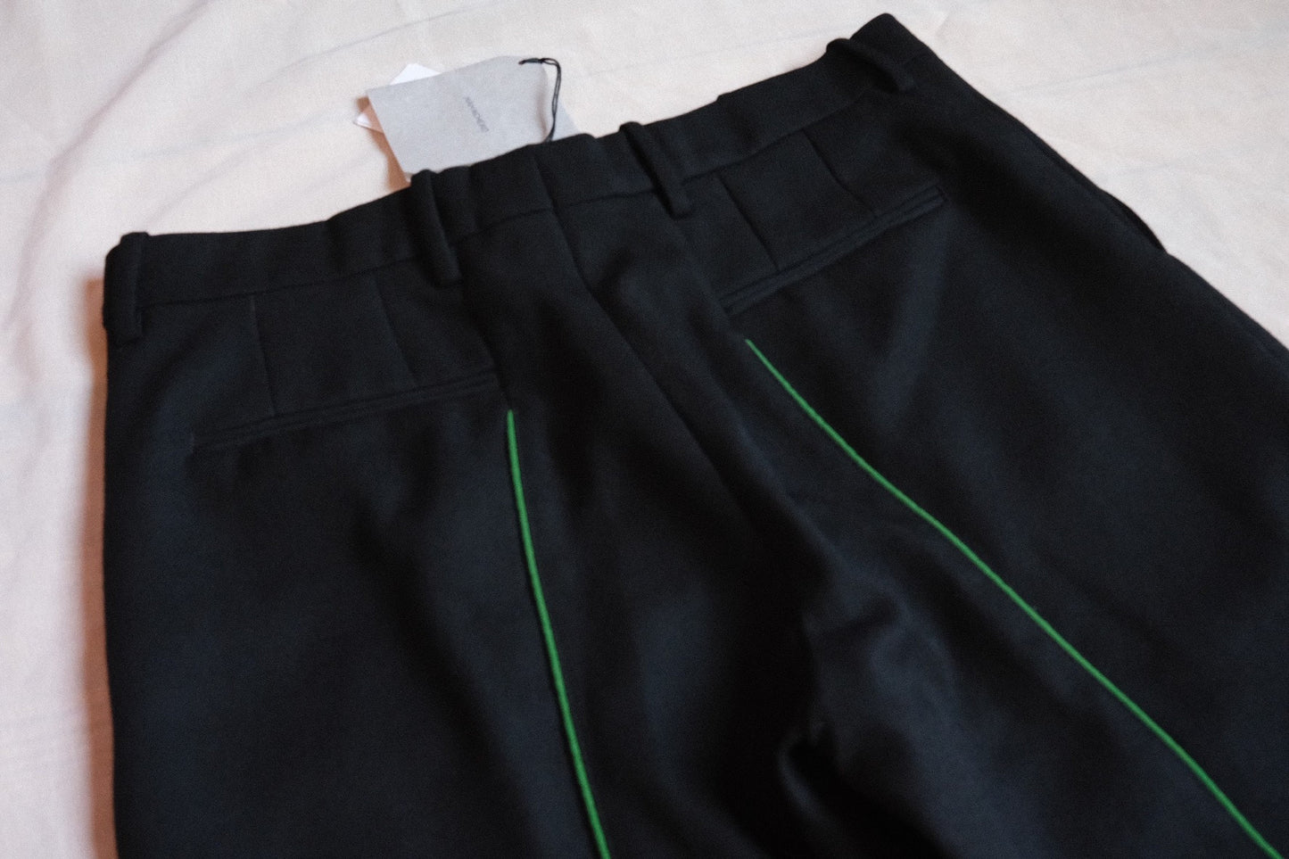 NAMACHEKO Wool Back Piping Trouser