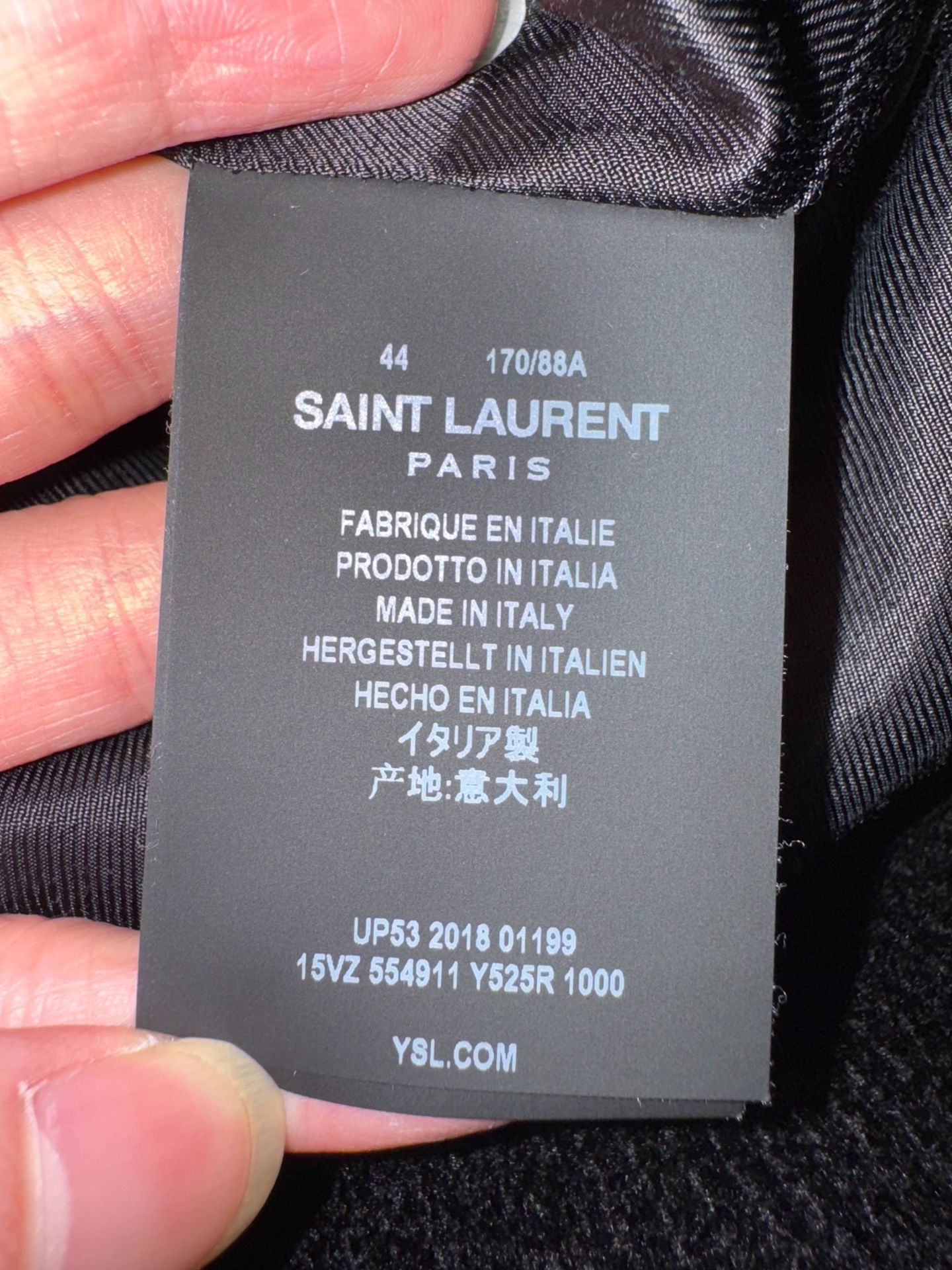 Saint Laurent Skull Heart Velvet Leather Jacket