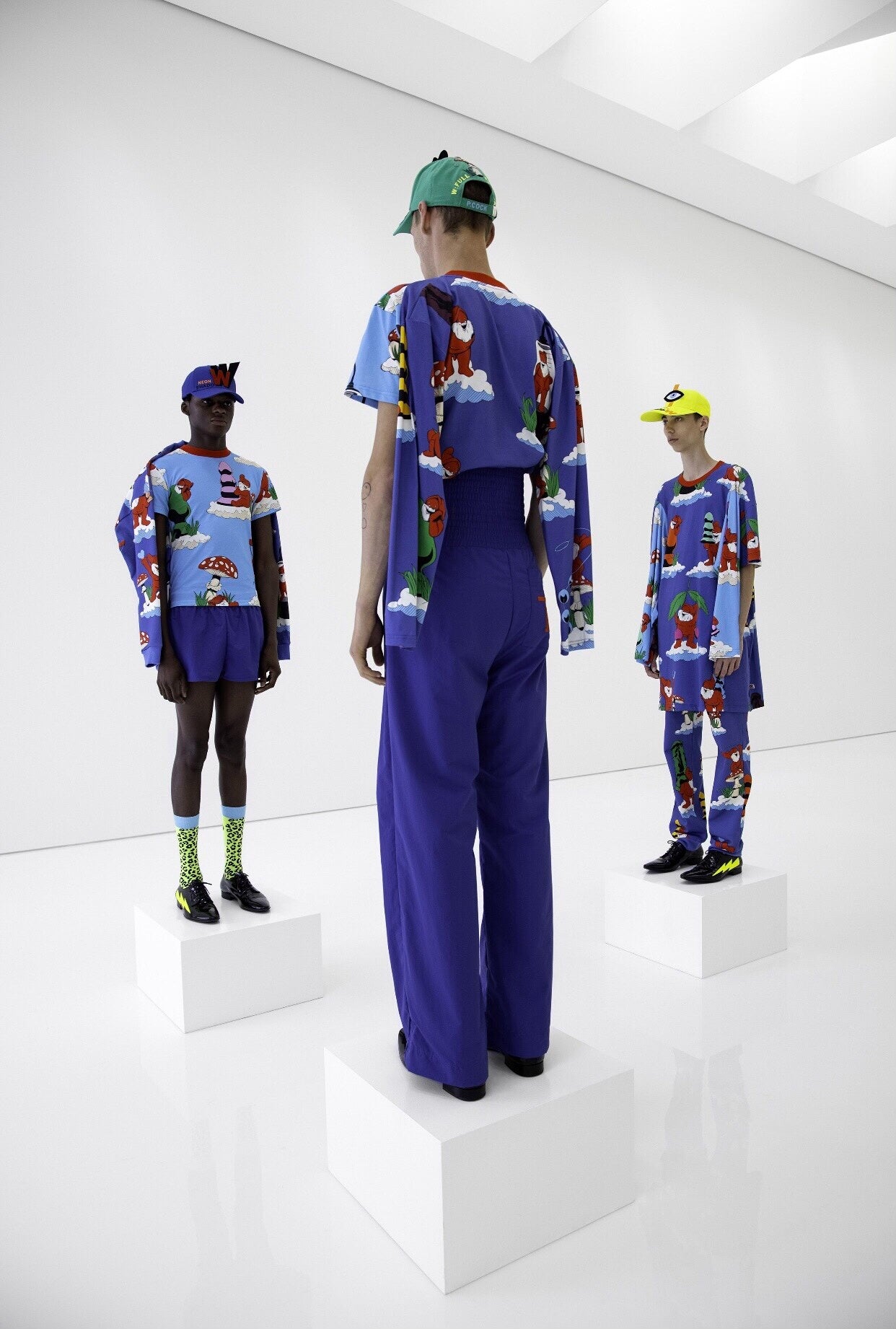 colorful hooded sweatshirt by Walter Van Beirendonck