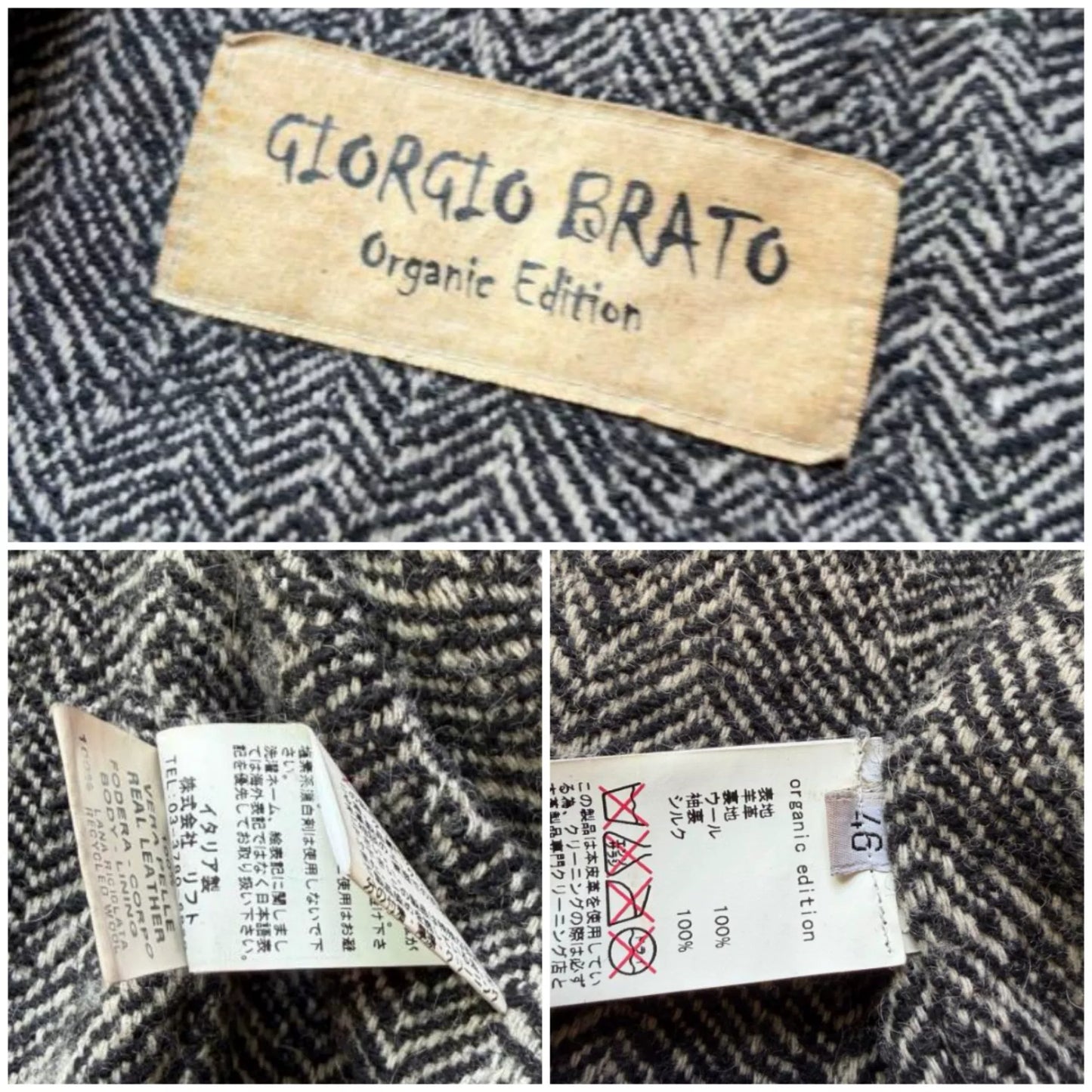Giorgio Brato Sheepskin Leather Jacket Italy 46