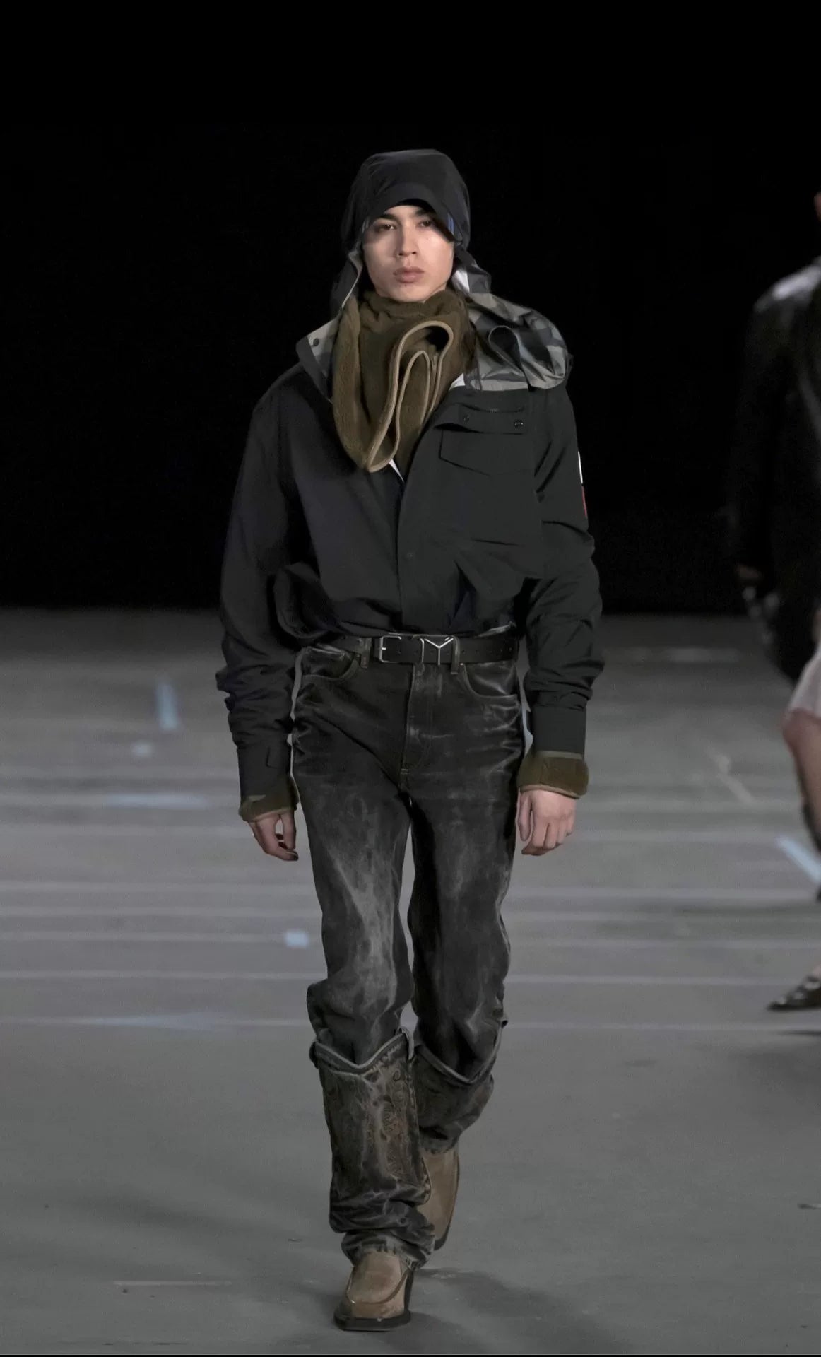 y/project cowboy jeans with removable leg pieces