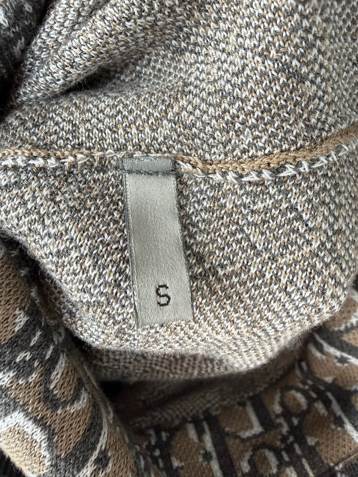 dior patterned long sleeve shirt size S