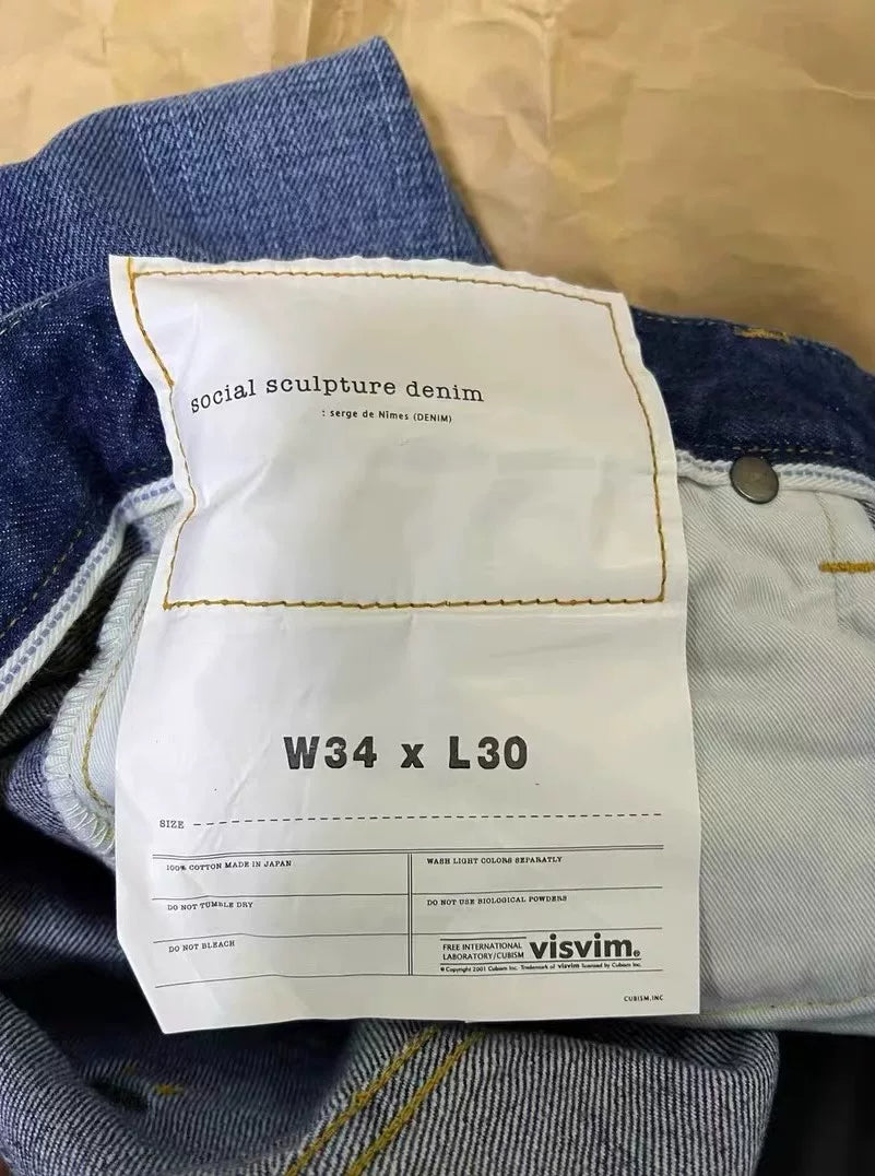 VISVIM Blue Distressed Denim Jeans W34L30