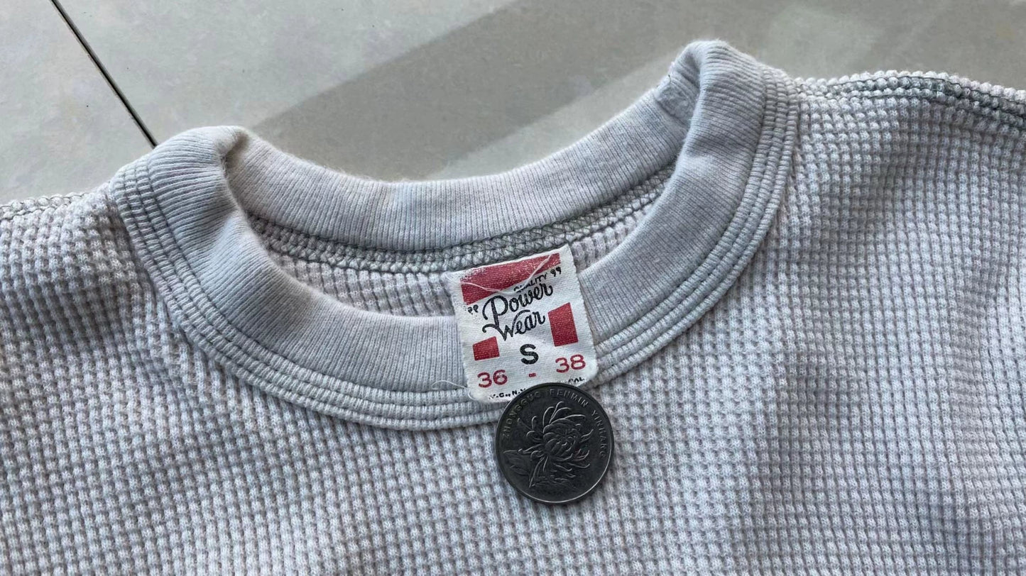 Bootleggers Waffle Knit Top in White