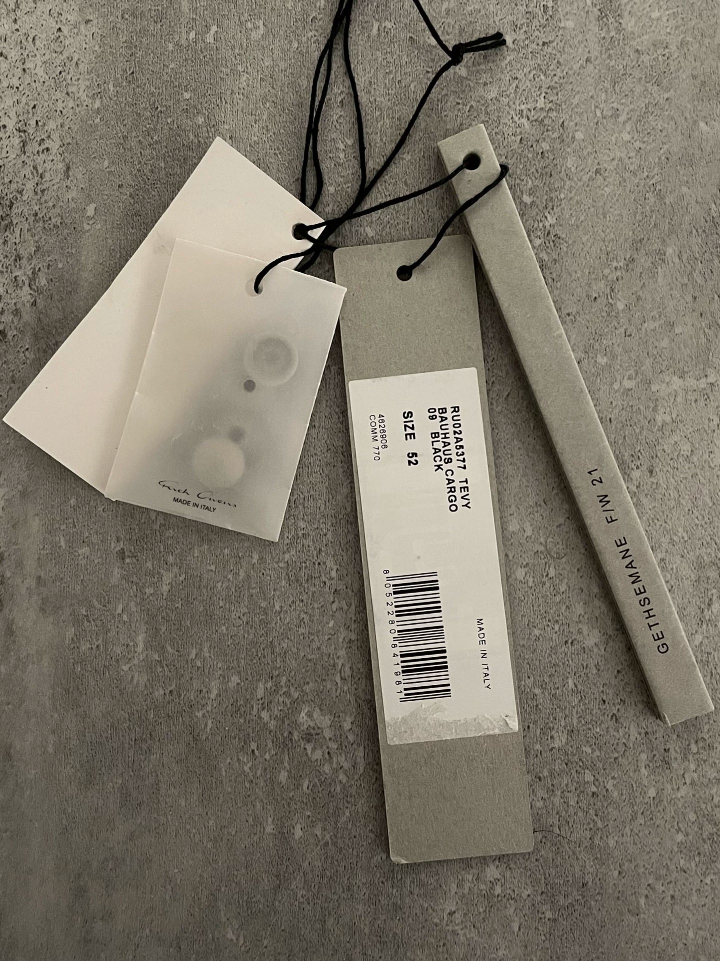 Rick Owens Ro Five Zipper Cargo Pants