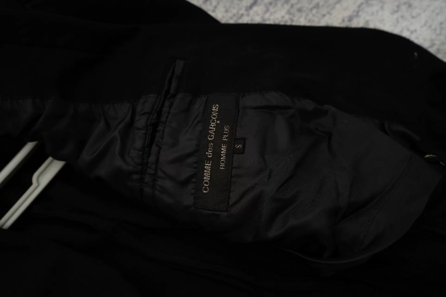 Comme des Garçons Velvet Patchwork Chester Coat