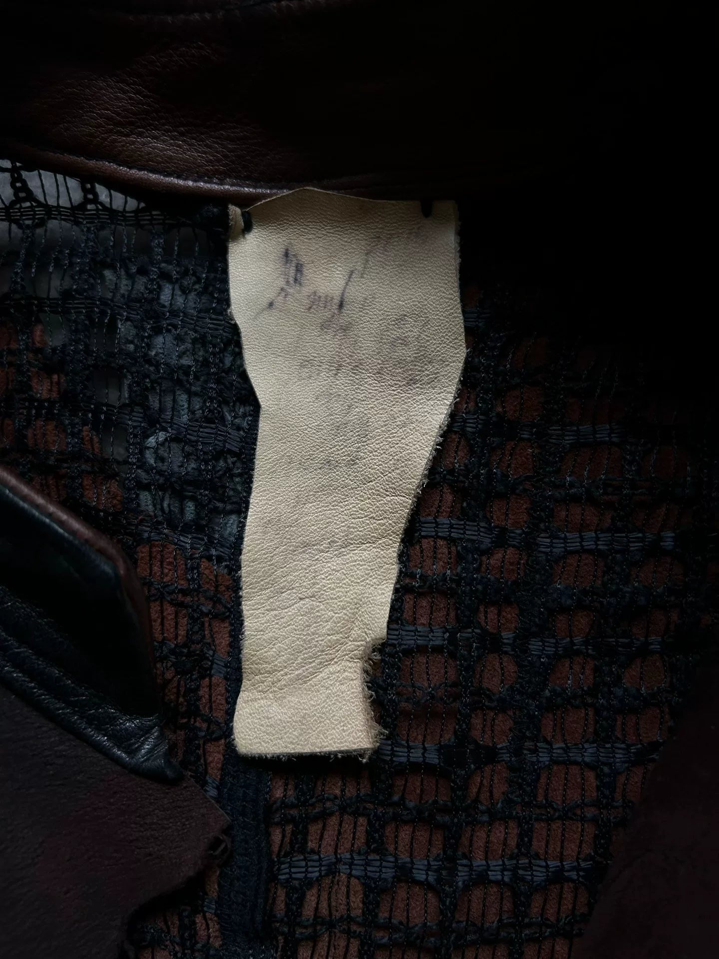 vintage patchwork leather jacket