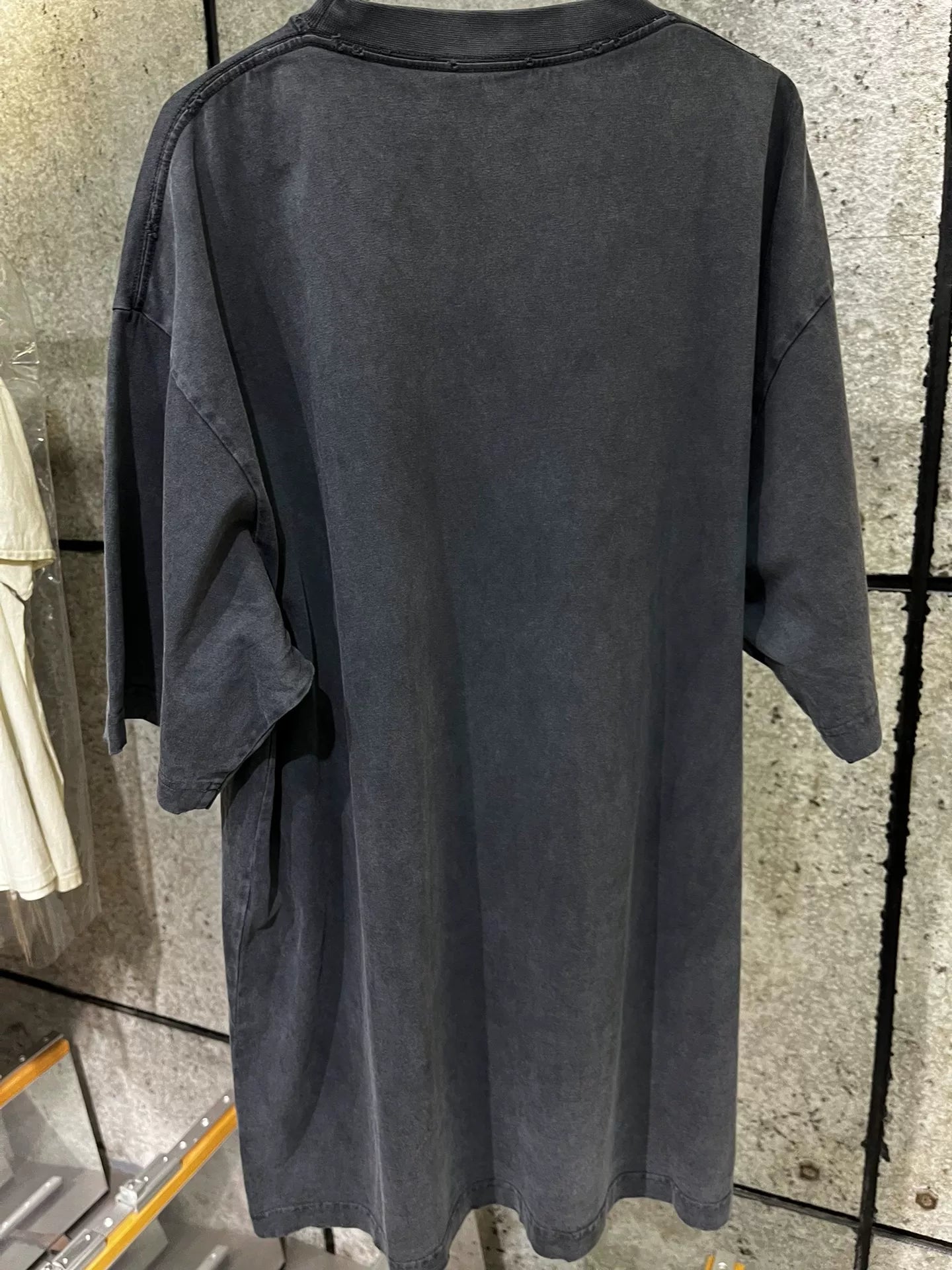 Balenciaga Design Team Black Distressed Tee M