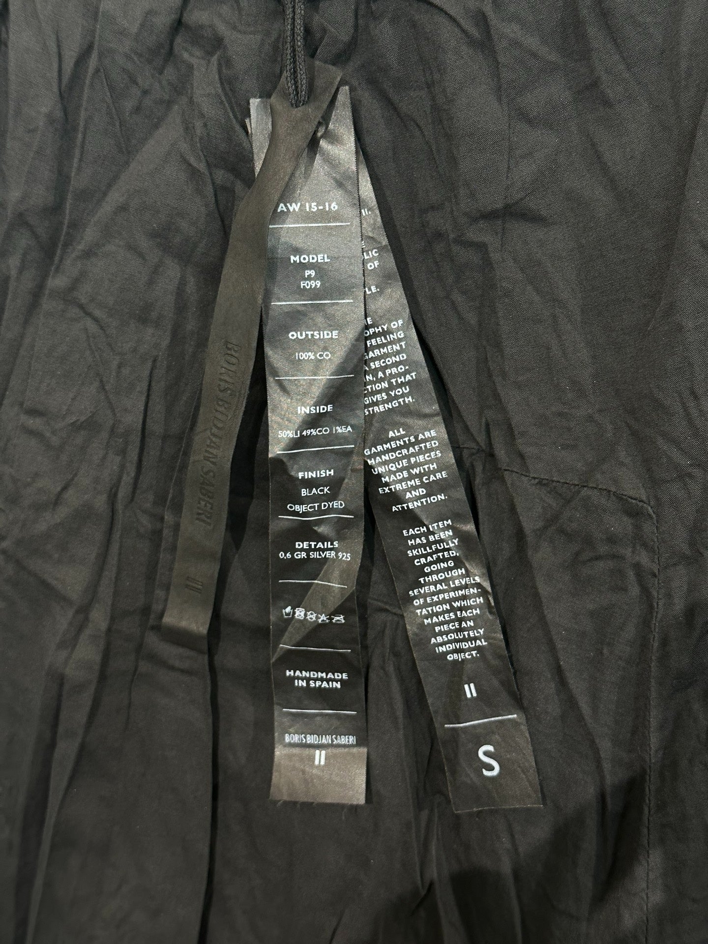 Boris Bidjan Saberi 11by BBS Drawstring Sweatpants S