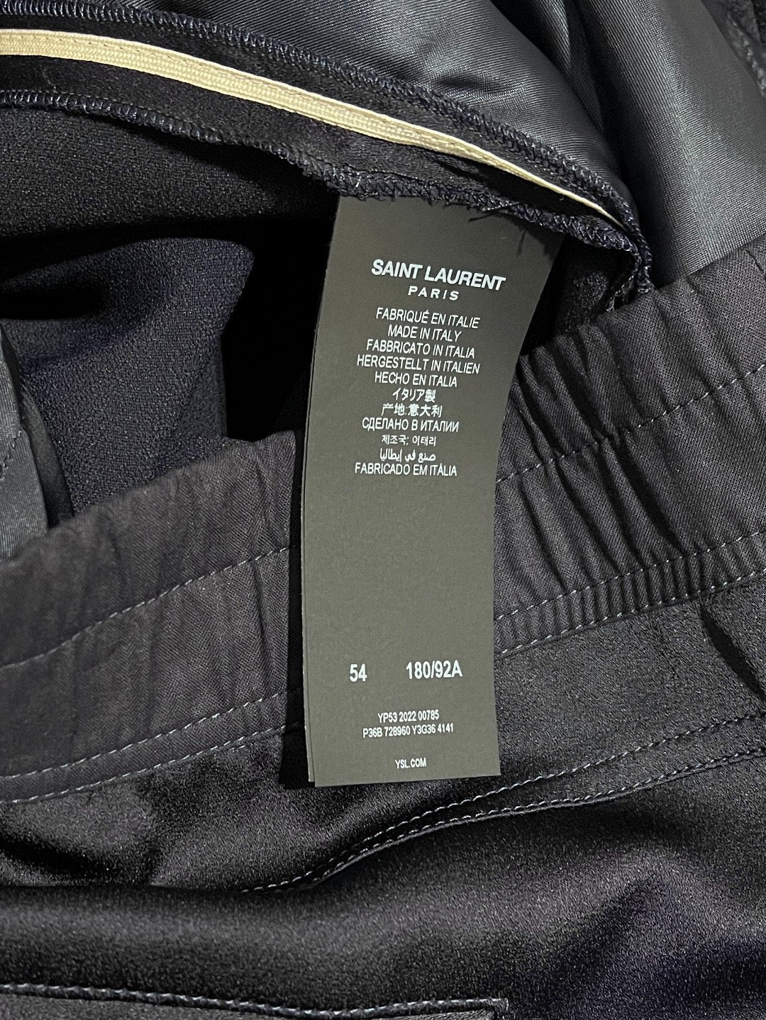 SAINT LAURENT Drawstring Satin Pants