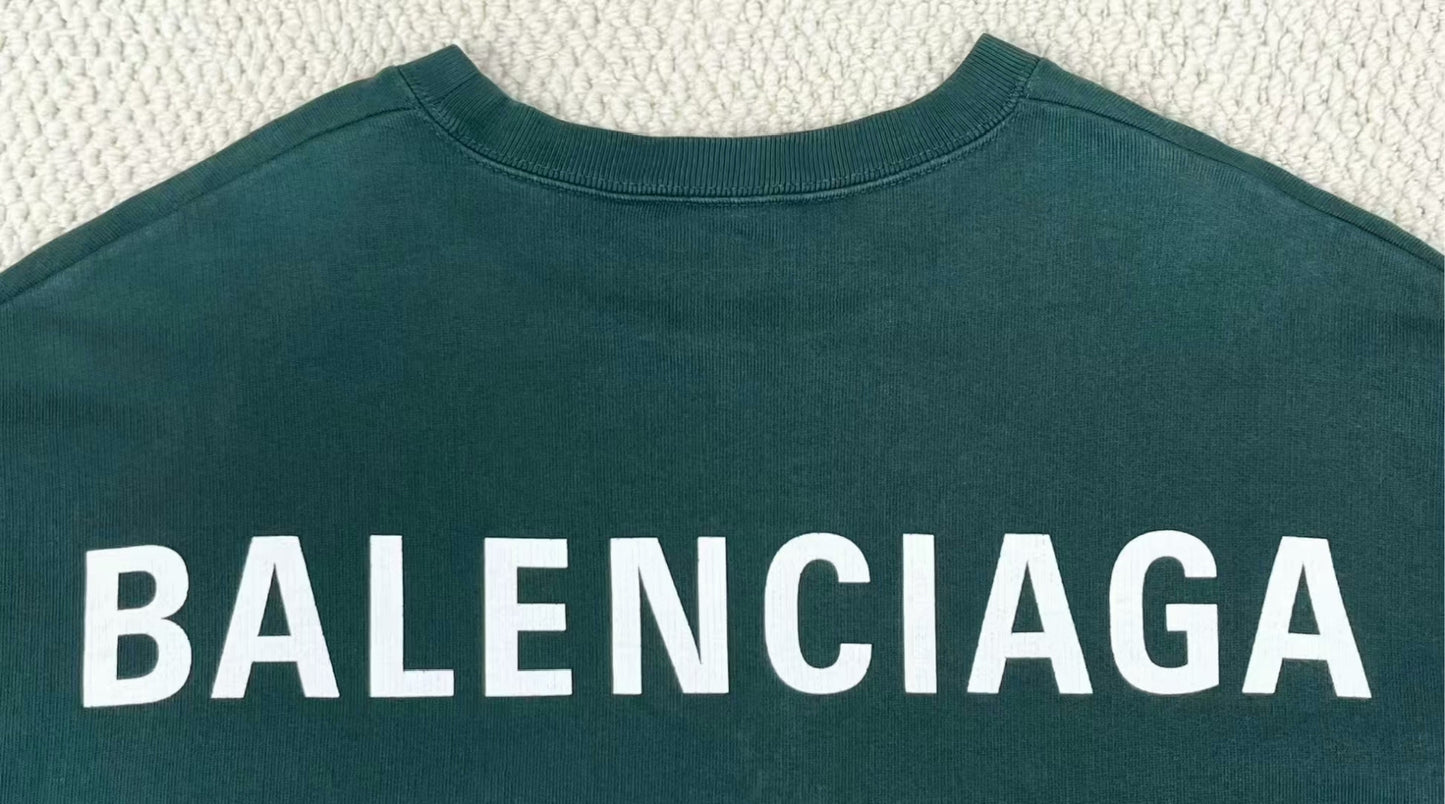 vintage green balenciaga logo sweatshirt