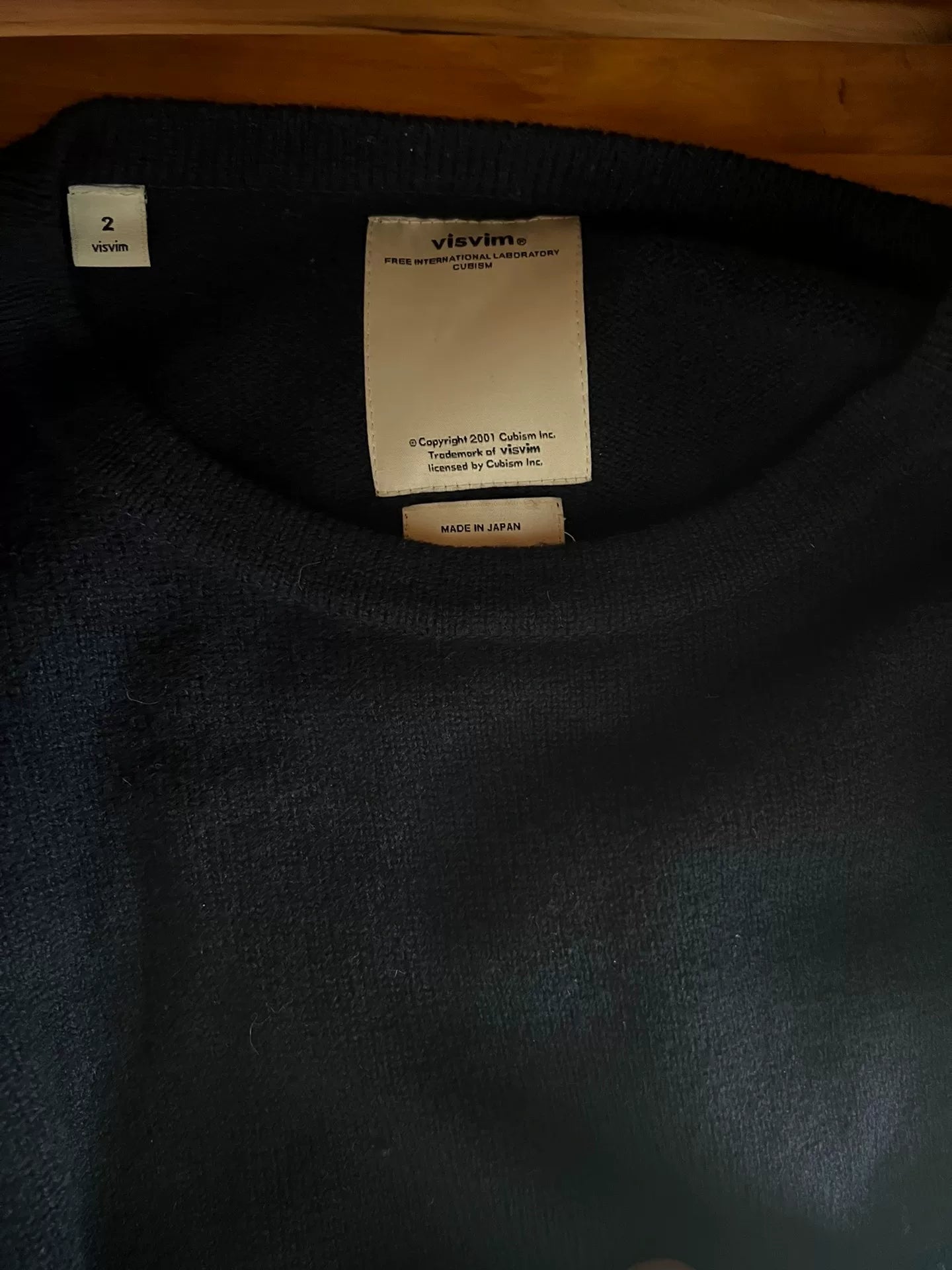visvim isle wool sweater in stunning blue