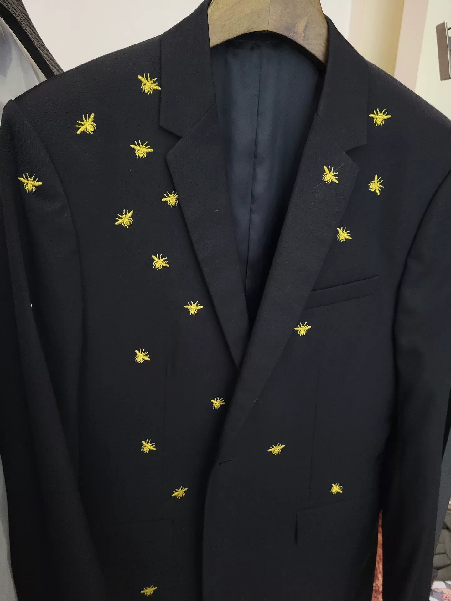 Dior Homme Bee Embroidered Suit Jacket