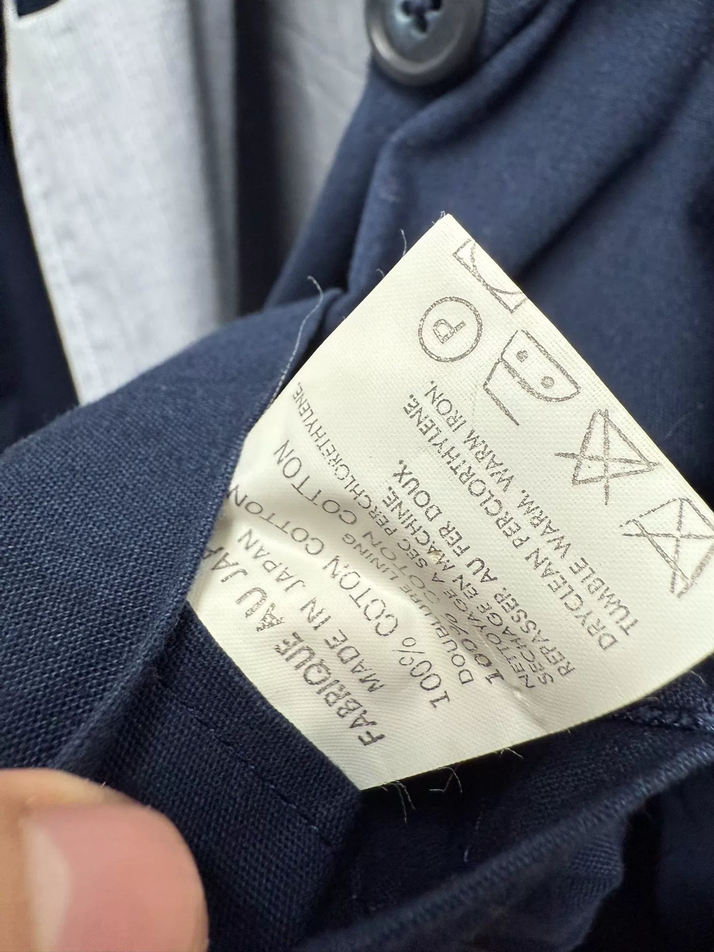 Yohji Yamamoto Y's Men Striped Reversible Coat