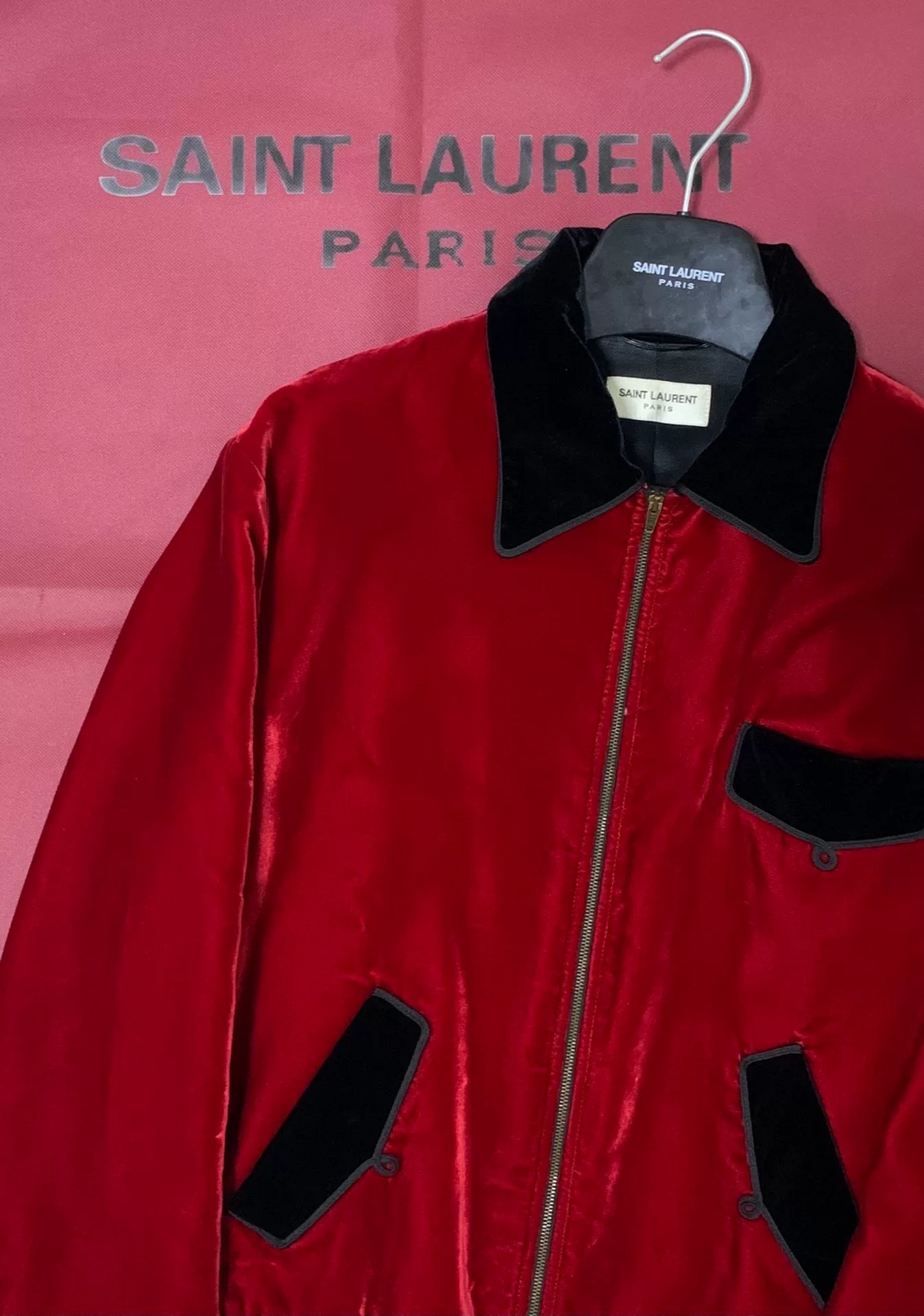 Saint Laurent SLP 16FW Runway Red Jacket