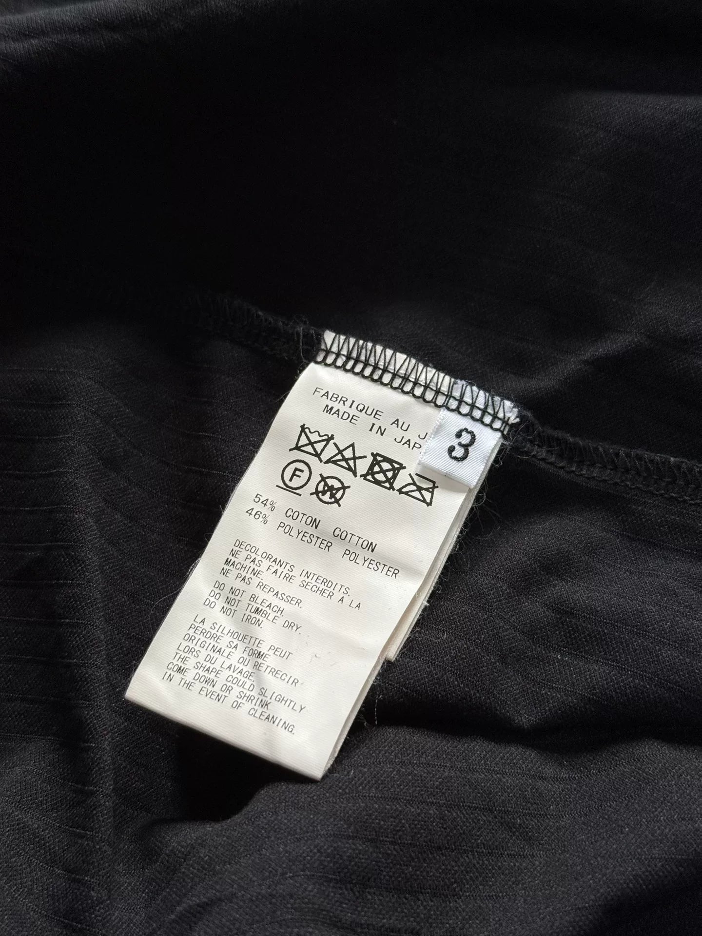 Yohji Yamamoto Striped Wrinkle Cut T-Shirt