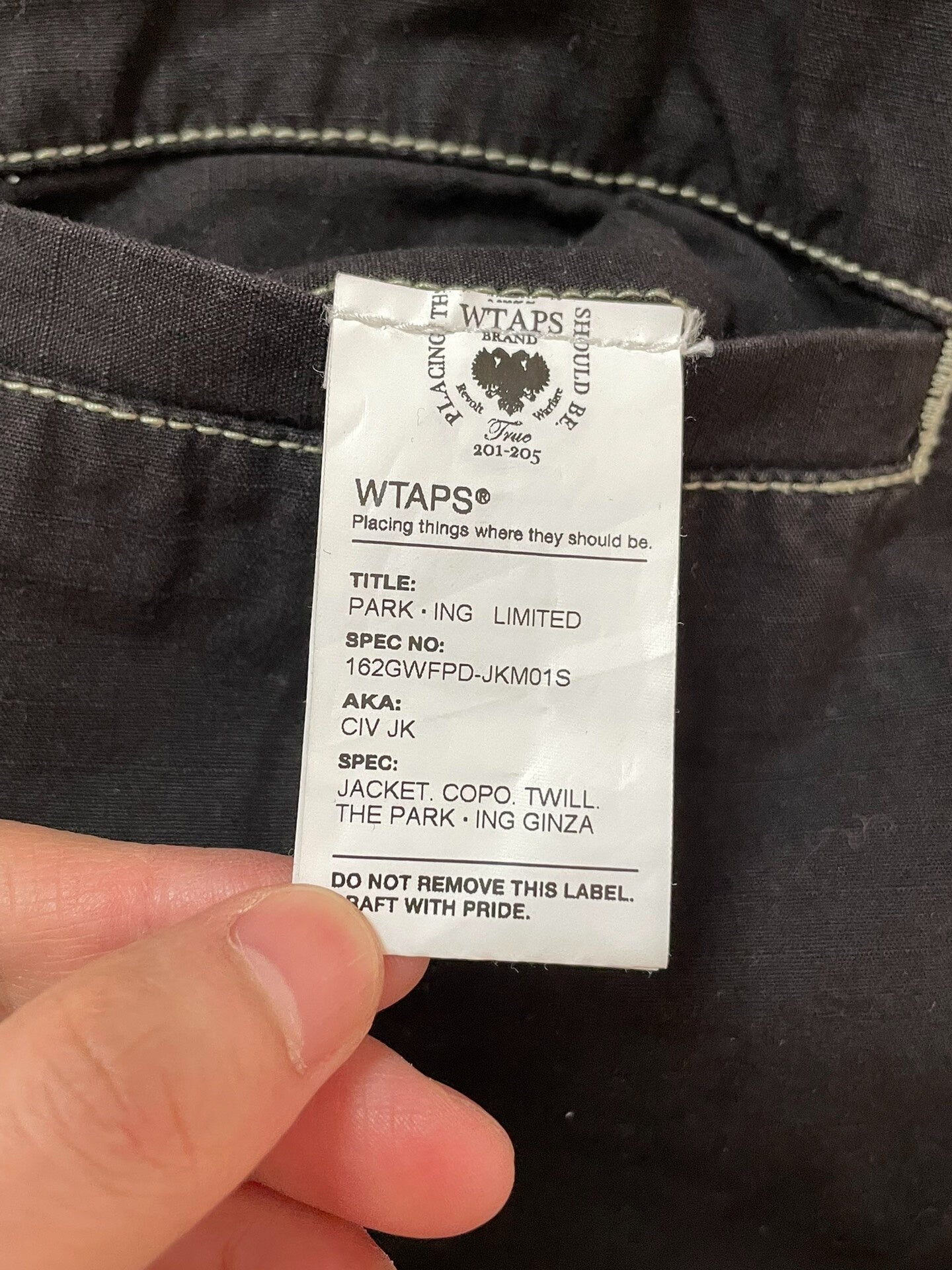 WTAPS Park-Ing Jacket Camouflage Design