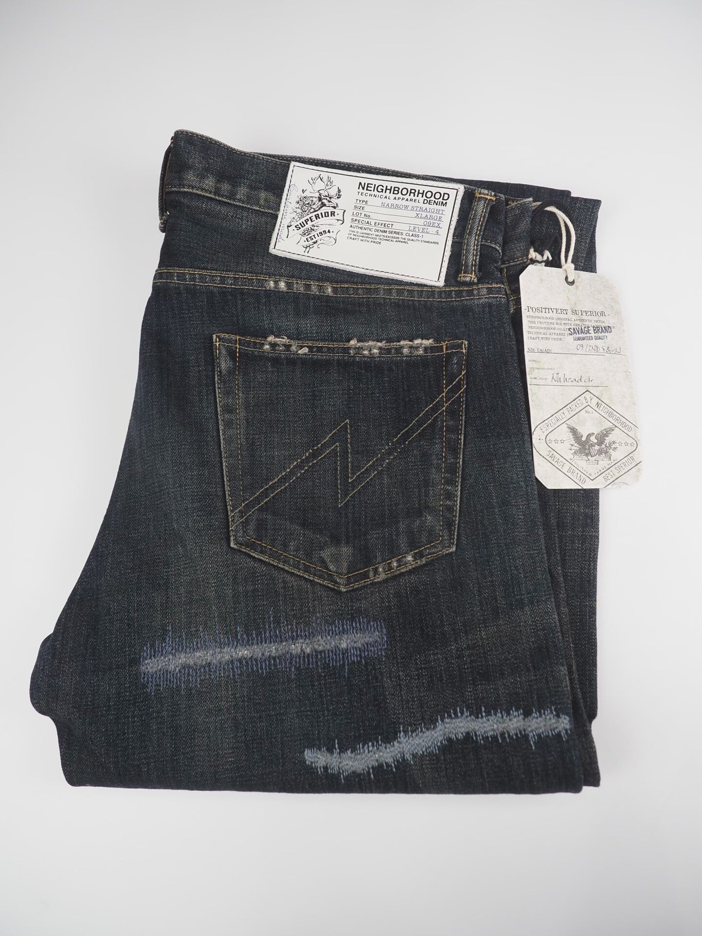 limited edition blue patch jeans