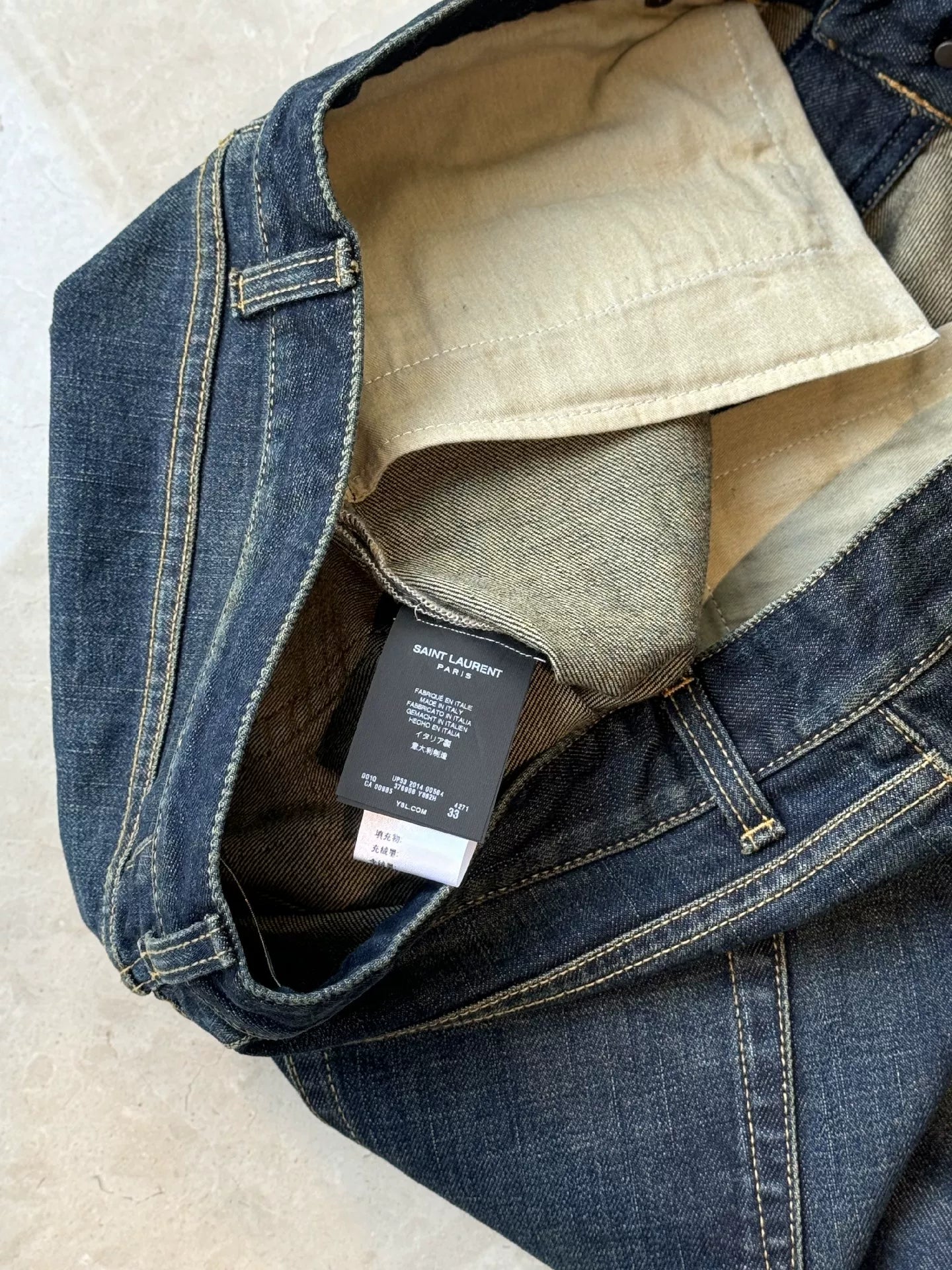 Saint Laurent Men's Vintage Blue Jeans